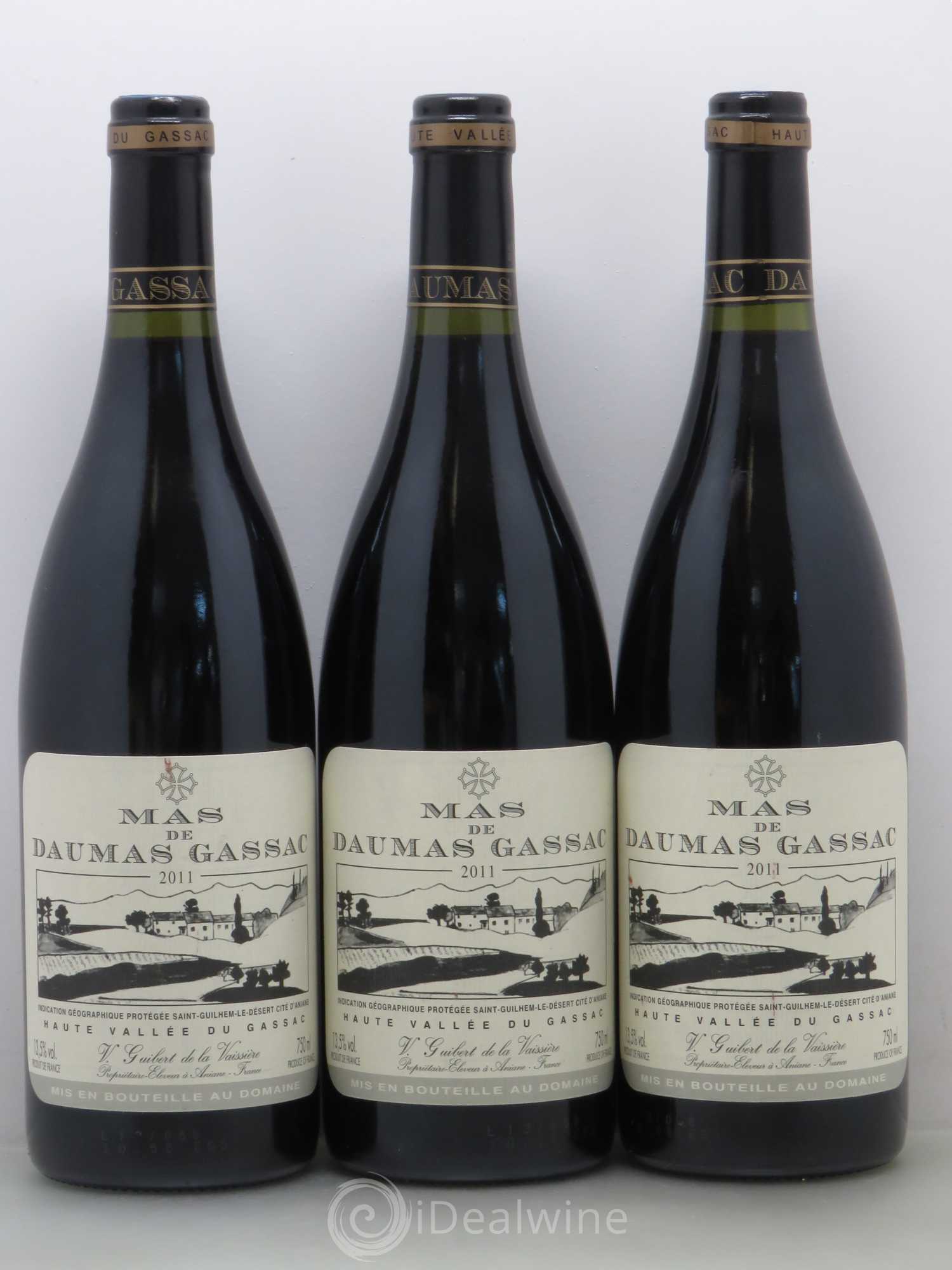 Saint-Guilhem-le-Désert - Cité d'Aniane Mas Daumas Gassac Famille Guibert de La Vaissière 2011 - Lot de 6 bouteilles - 2