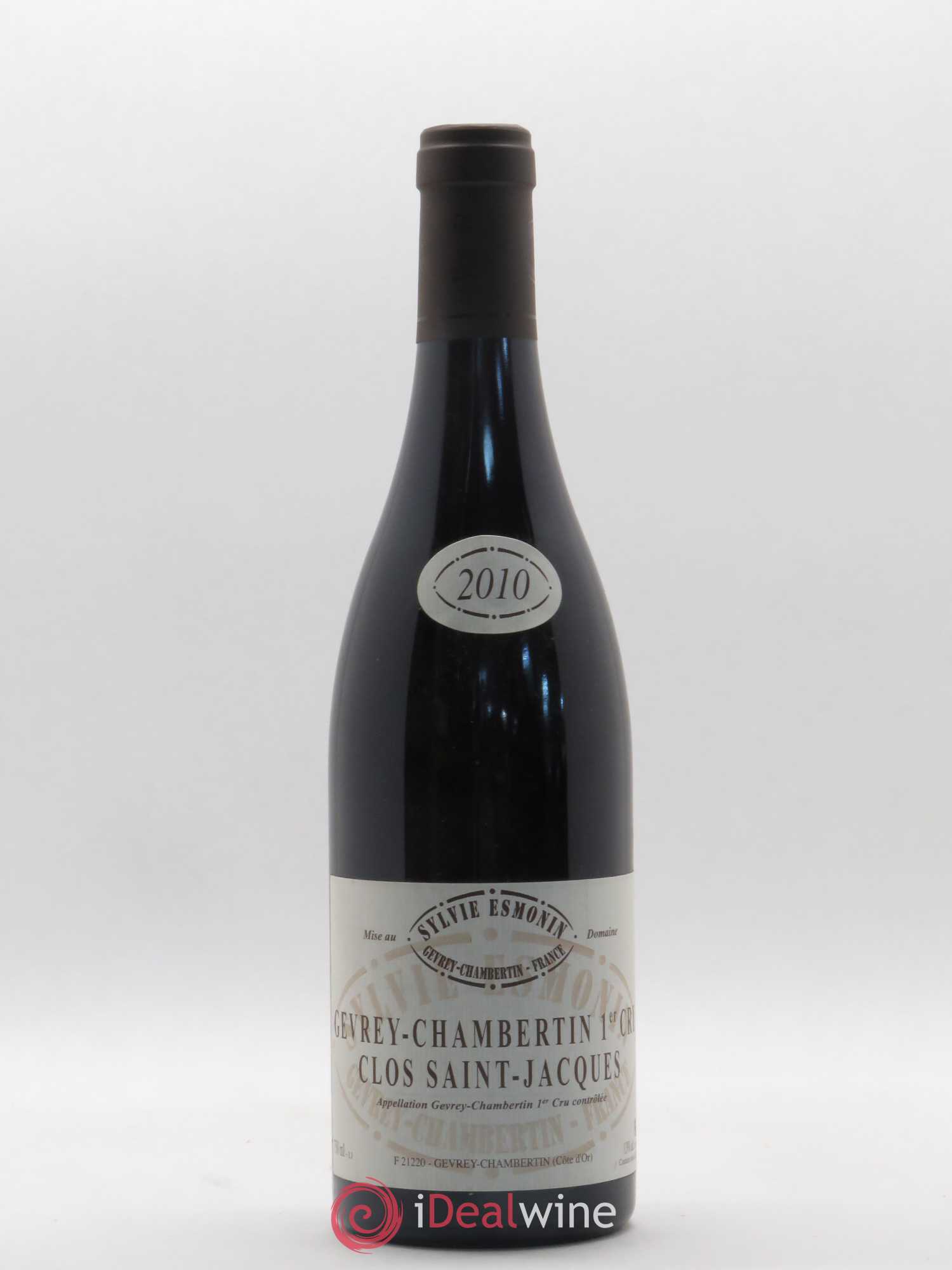 Gevrey-Chambertin 1er Cru Clos Saint Jacques Sylvie Esmonin 2010 - Lot de 1 bouteille - 0
