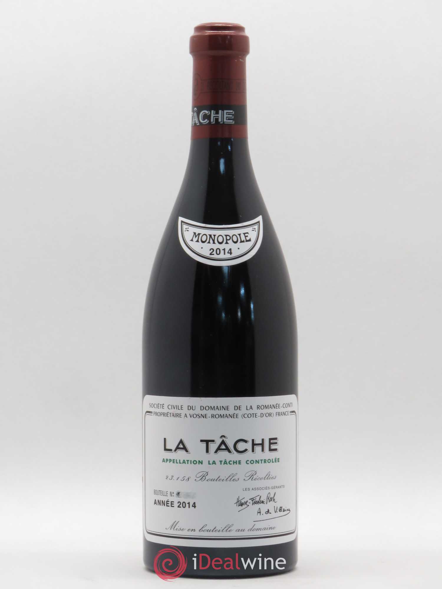 La Tâche Grand Cru Domaine de la Romanée-Conti 2014 - Lot de 1 bouteille - 0