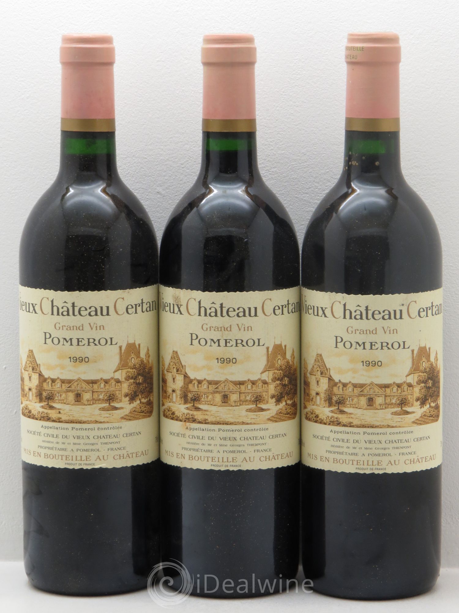 Vieux Château Certan 1990 - Lot de 3 bouteilles - 0