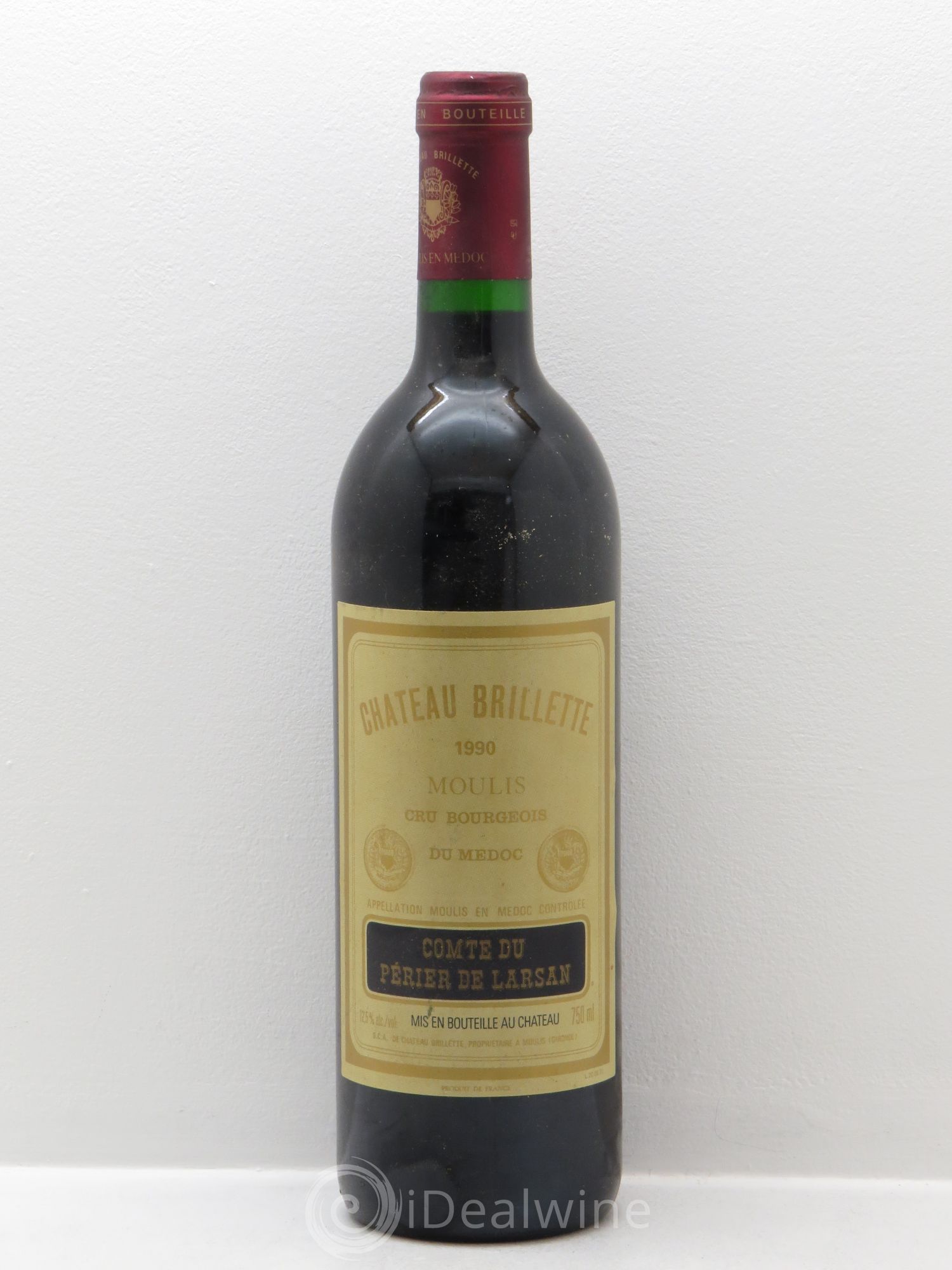 Château Brillette Cru Bourgeois 1990 - Lot de 1 bouteille - 0