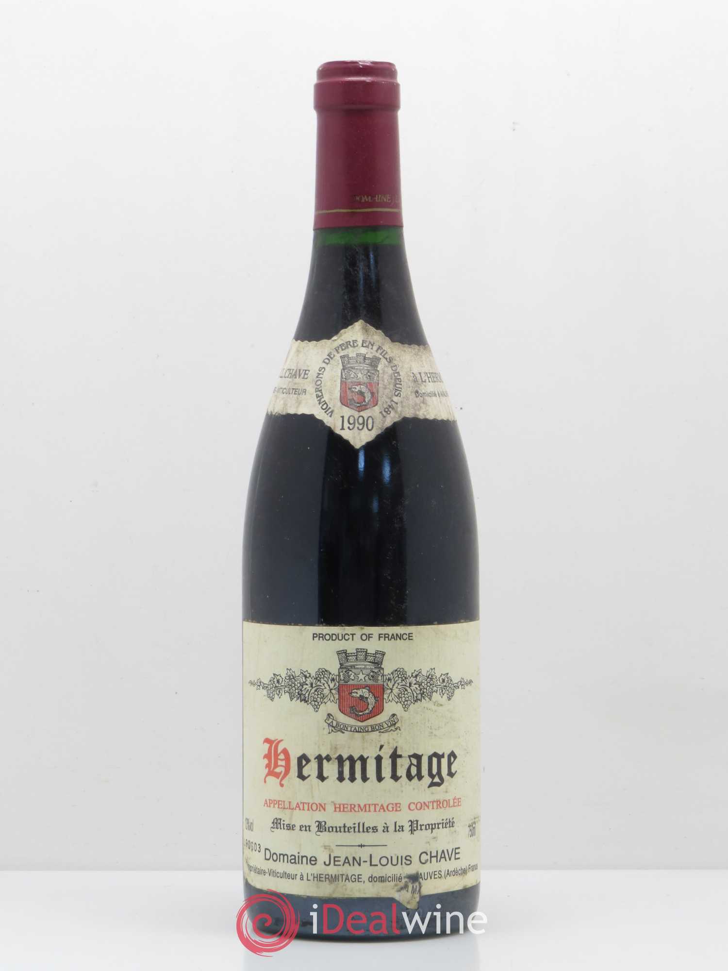 Hermitage Jean-Louis Chave 1990 - Lot de 1 bouteille - 0