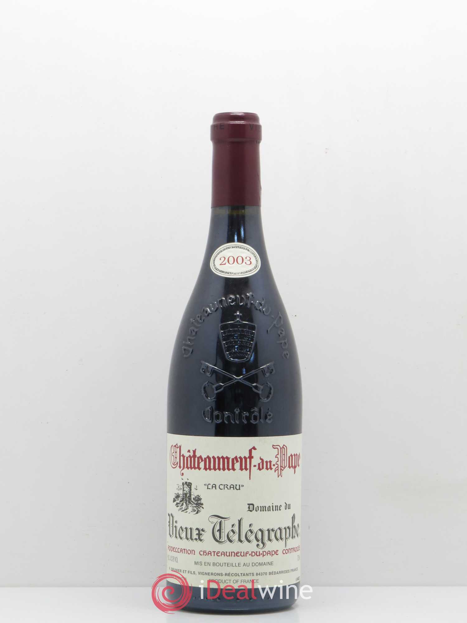 Châteauneuf-du-Pape Vieux Télégraphe (Domaine du) Vignobles Brunier La Crau 2003 - Lot de 1 bouteille - 0