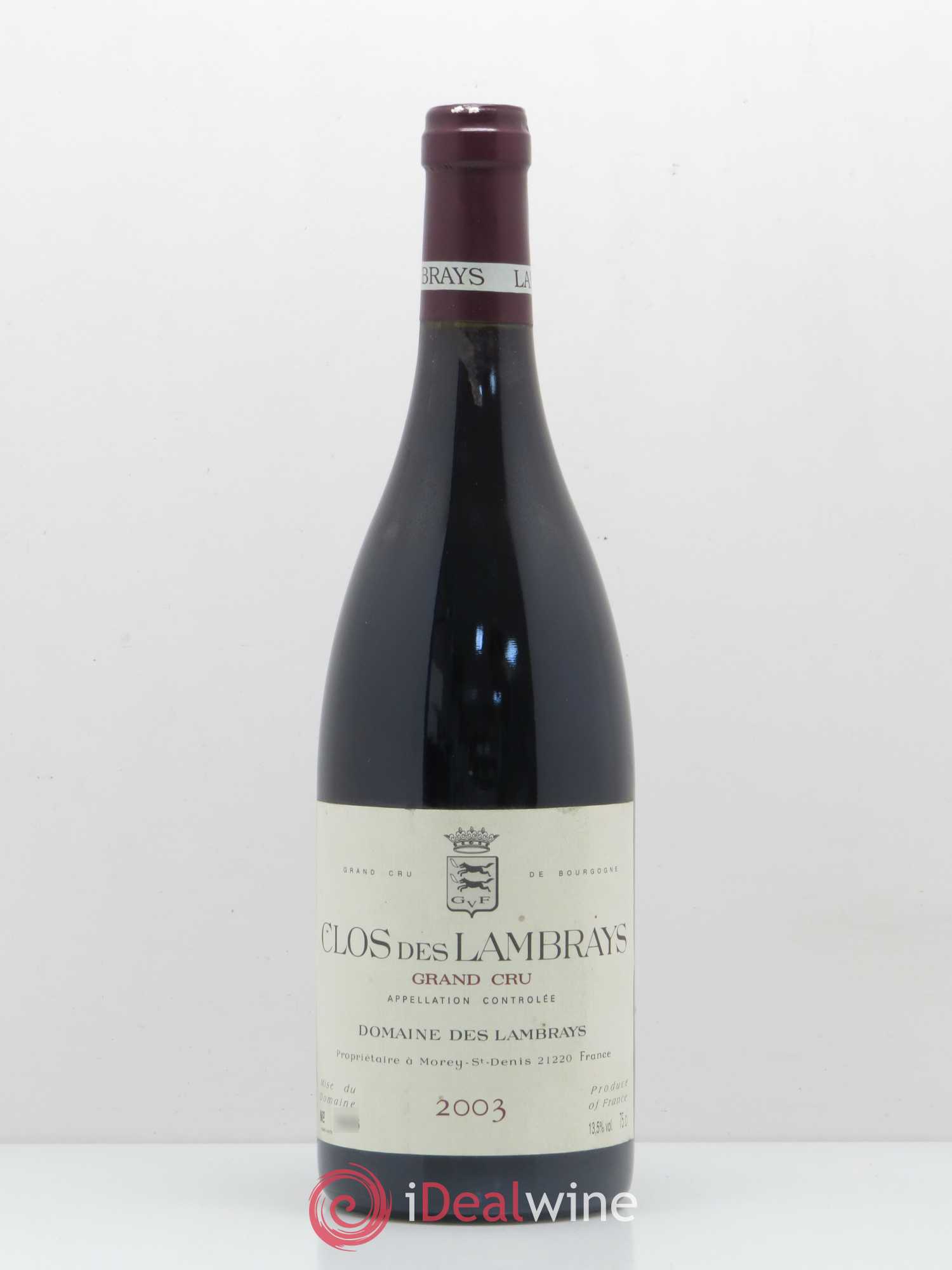 Clos des Lambrays Grand Cru Domaine des Lambrays 2003 - Lot de 1 bouteille - 0