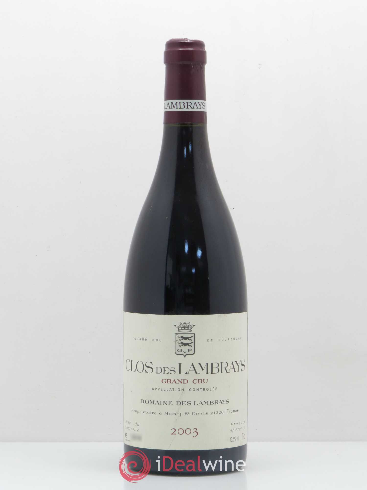 Clos des Lambrays Grand Cru Domaine des Lambrays 2003 - Lot de 1 bouteille - 0