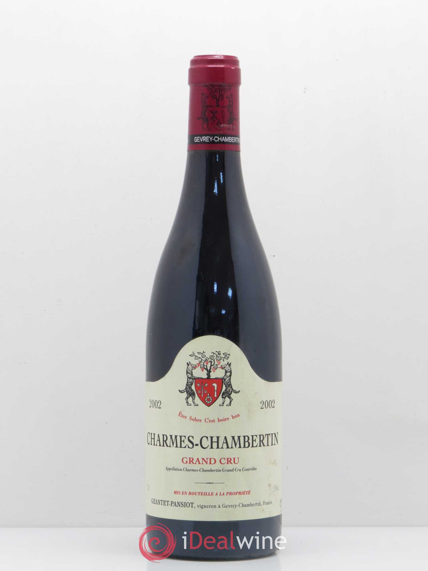 Charmes-Chambertin Grand Cru Geantet-Pansiot 2002 - Lot de 1 bouteille - 0