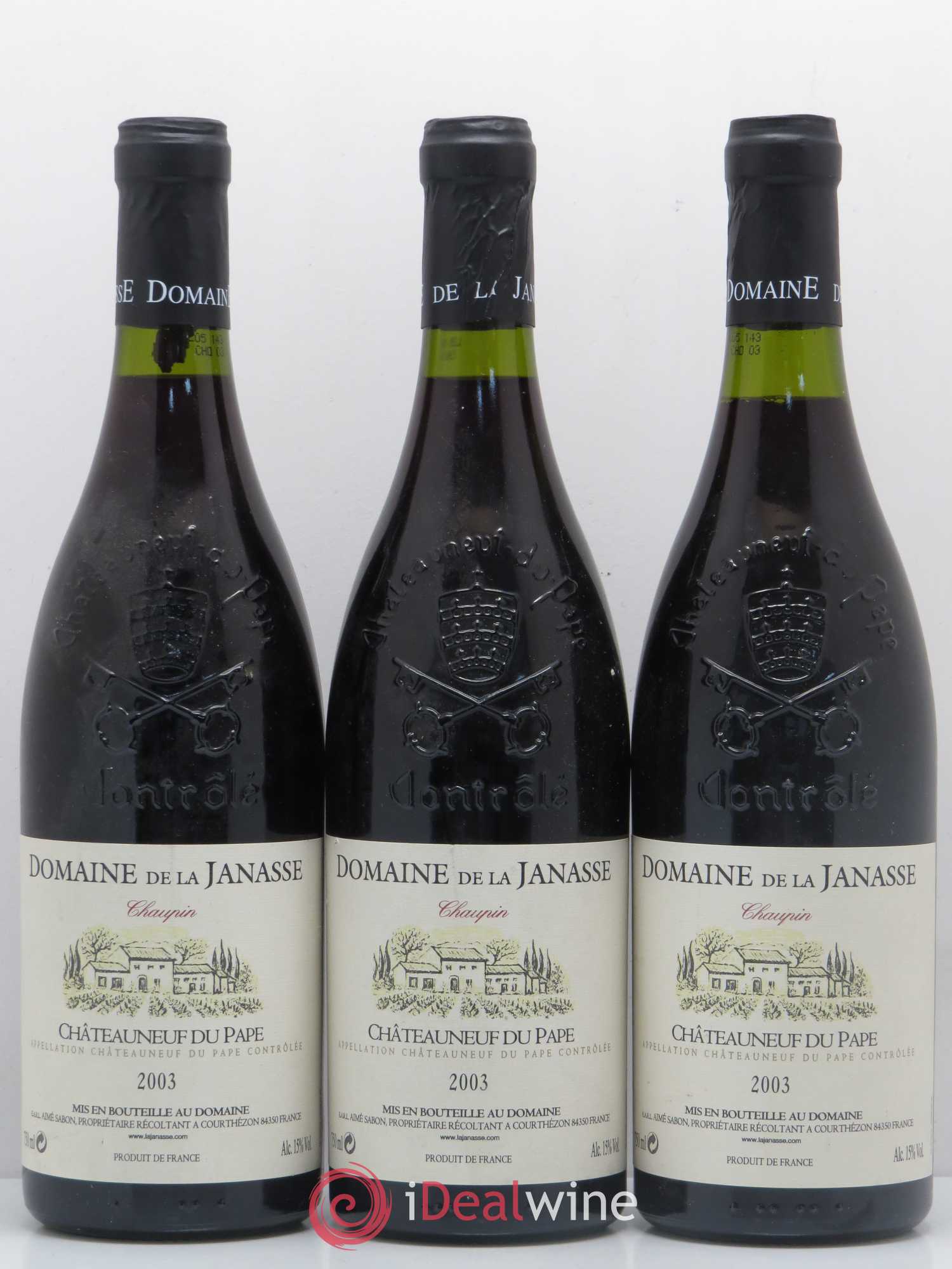Châteauneuf-du-Pape Cuvée Chaupin La Janasse (Domaine de) 2003 - Lot de 3 bouteilles - 0