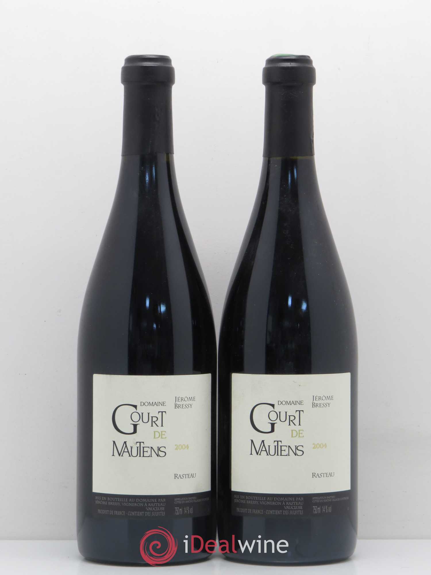 Rasteau Domaine Gourt de Mautens - Jérôme Bressy 2004 - Lot de 2 bouteilles - 0