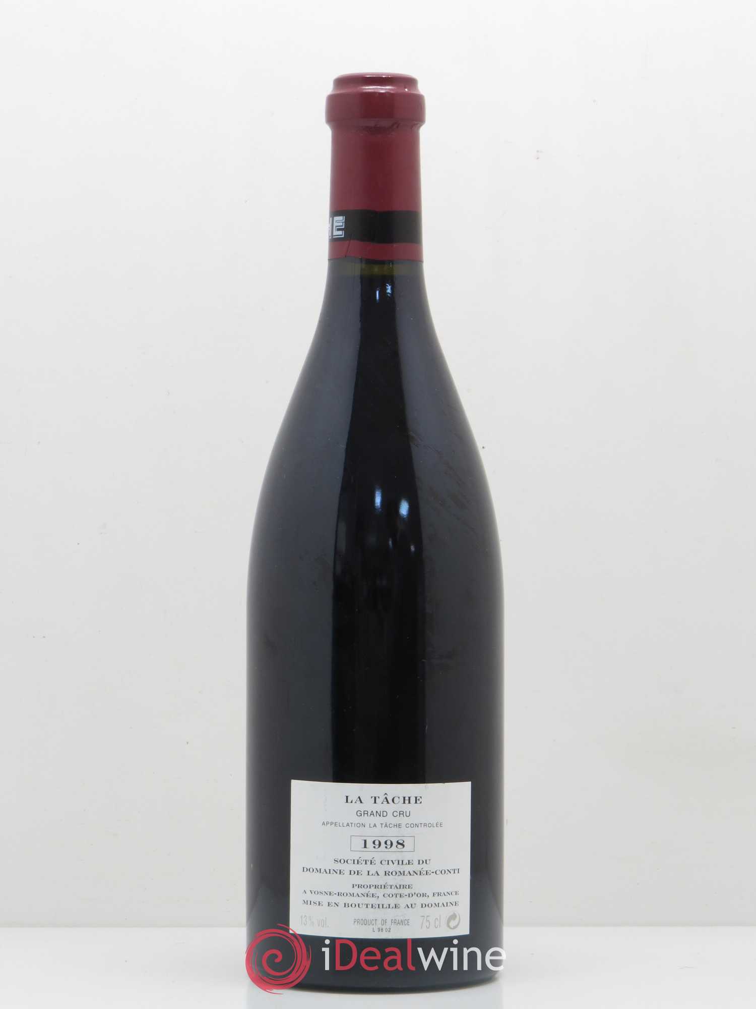 La Tâche Grand Cru Domaine de la Romanée-Conti 1998 - Lot de 1 bouteille - 1
