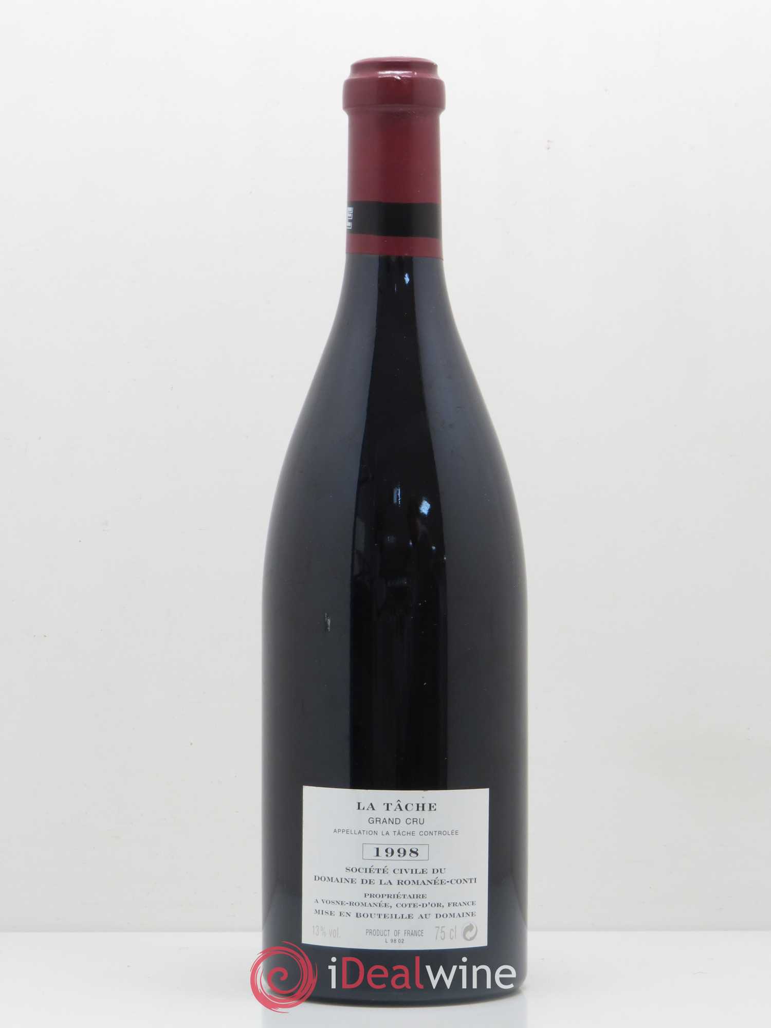 La Tâche Grand Cru Domaine de la Romanée-Conti 1998 - Lot de 1 bouteille - 1