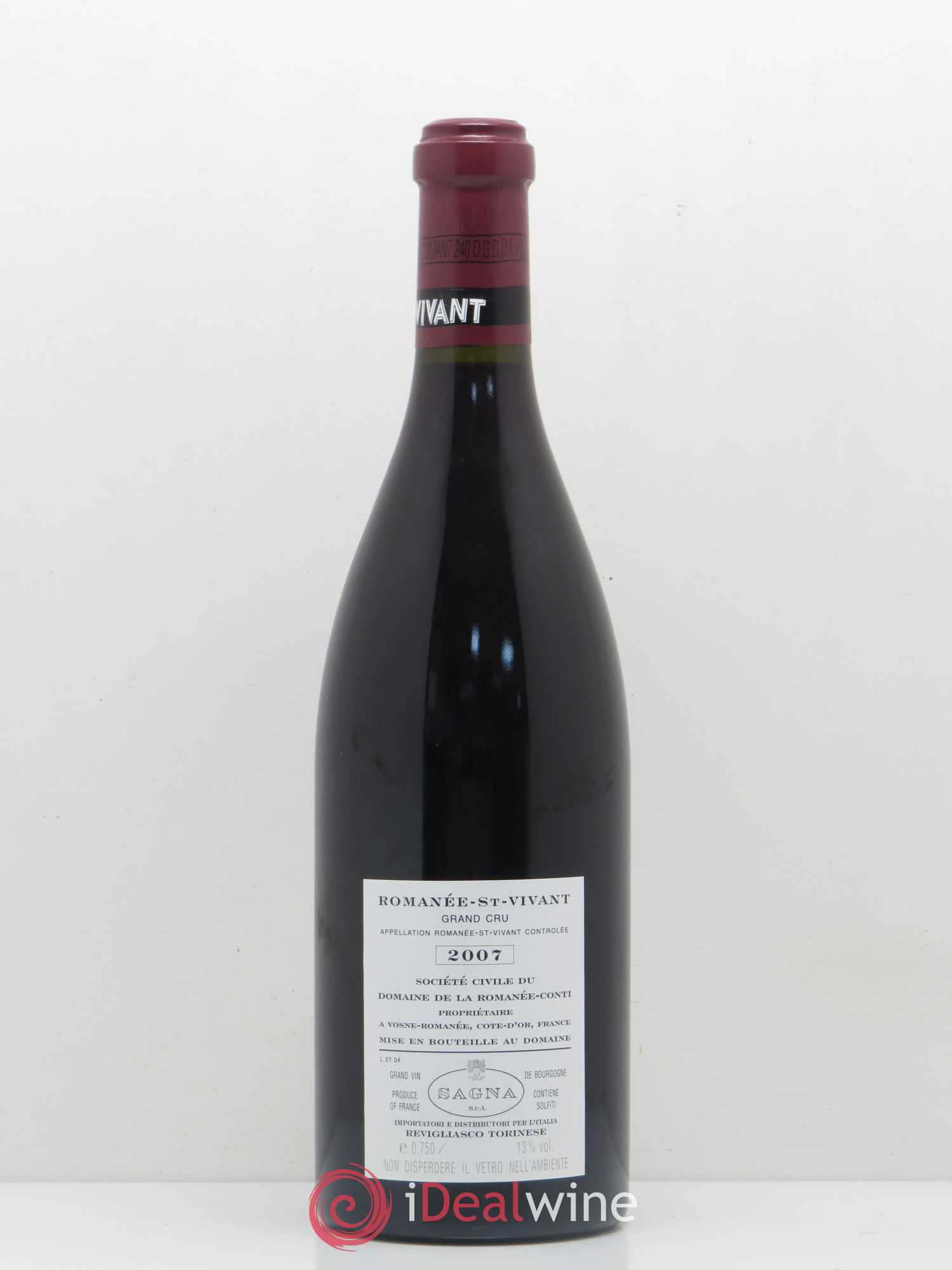Romanée-Saint-Vivant Grand Cru Domaine de la Romanée-Conti 2007 - Lot de 1 bouteille - 1