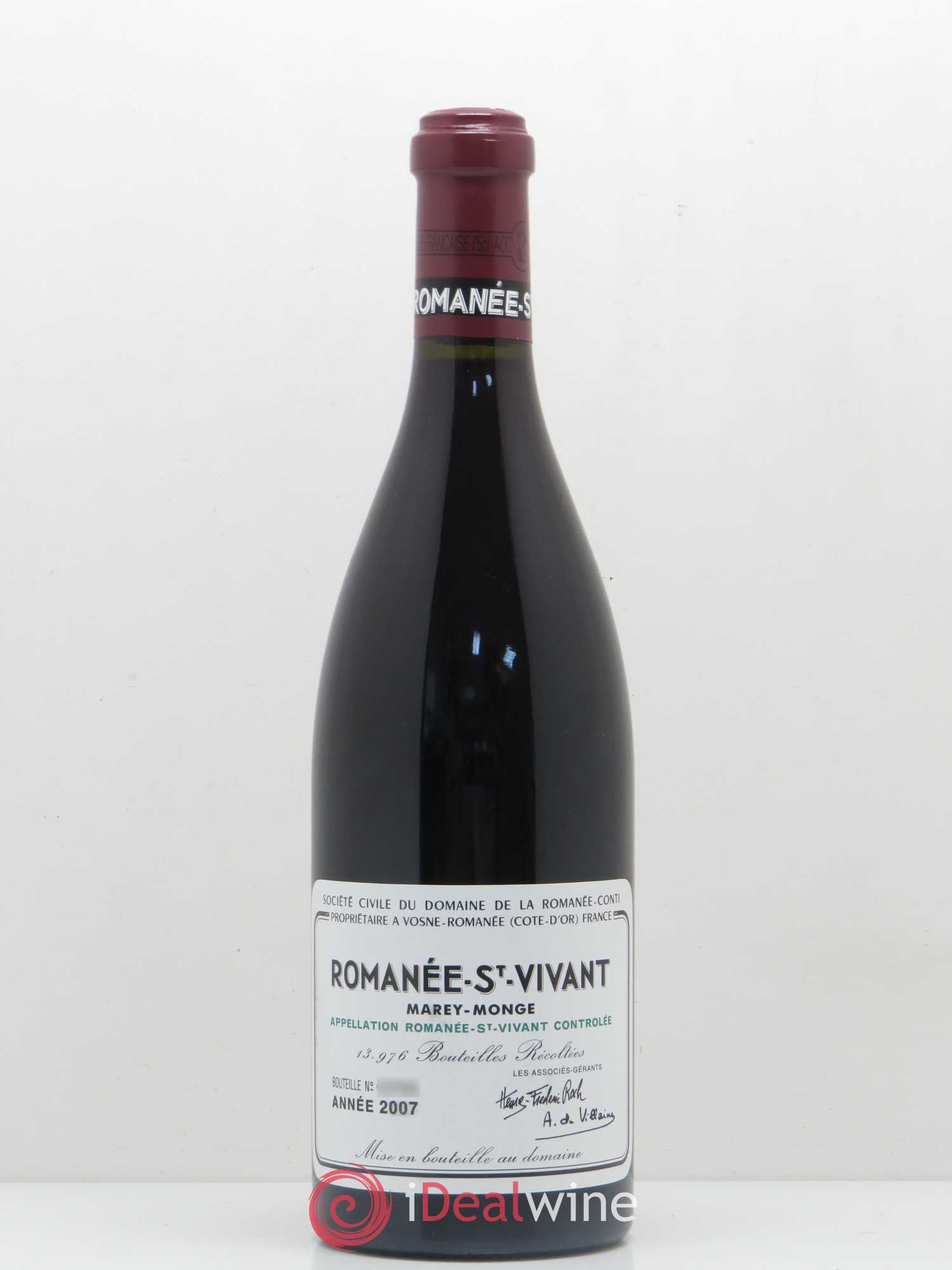 Romanée-Saint-Vivant Grand Cru Domaine de la Romanée-Conti 2007 - Lot de 1 bouteille - 0