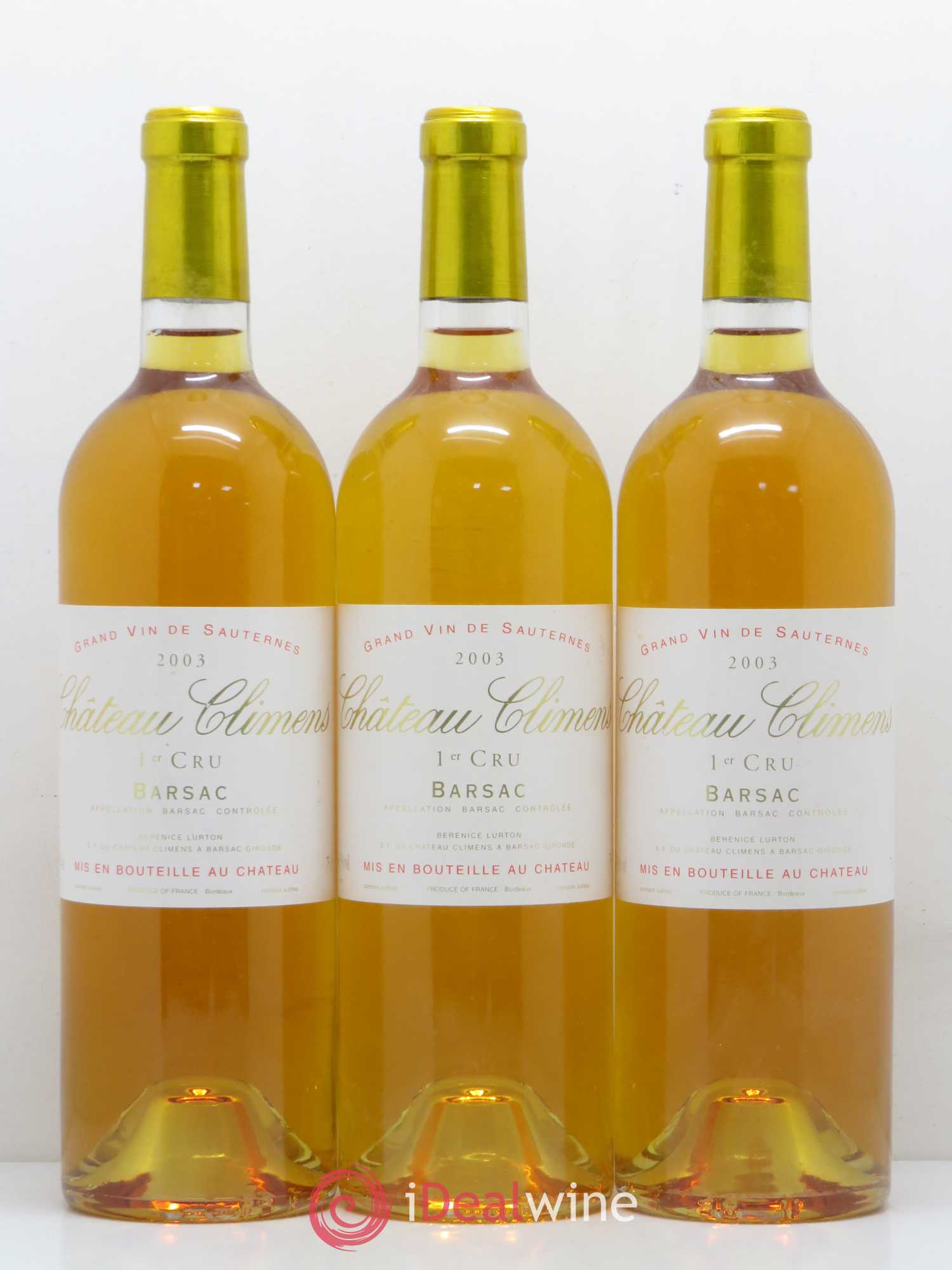 Château Climens 1er Grand Cru Classé 2003 - Lotto di 3 bottiglie - 0
