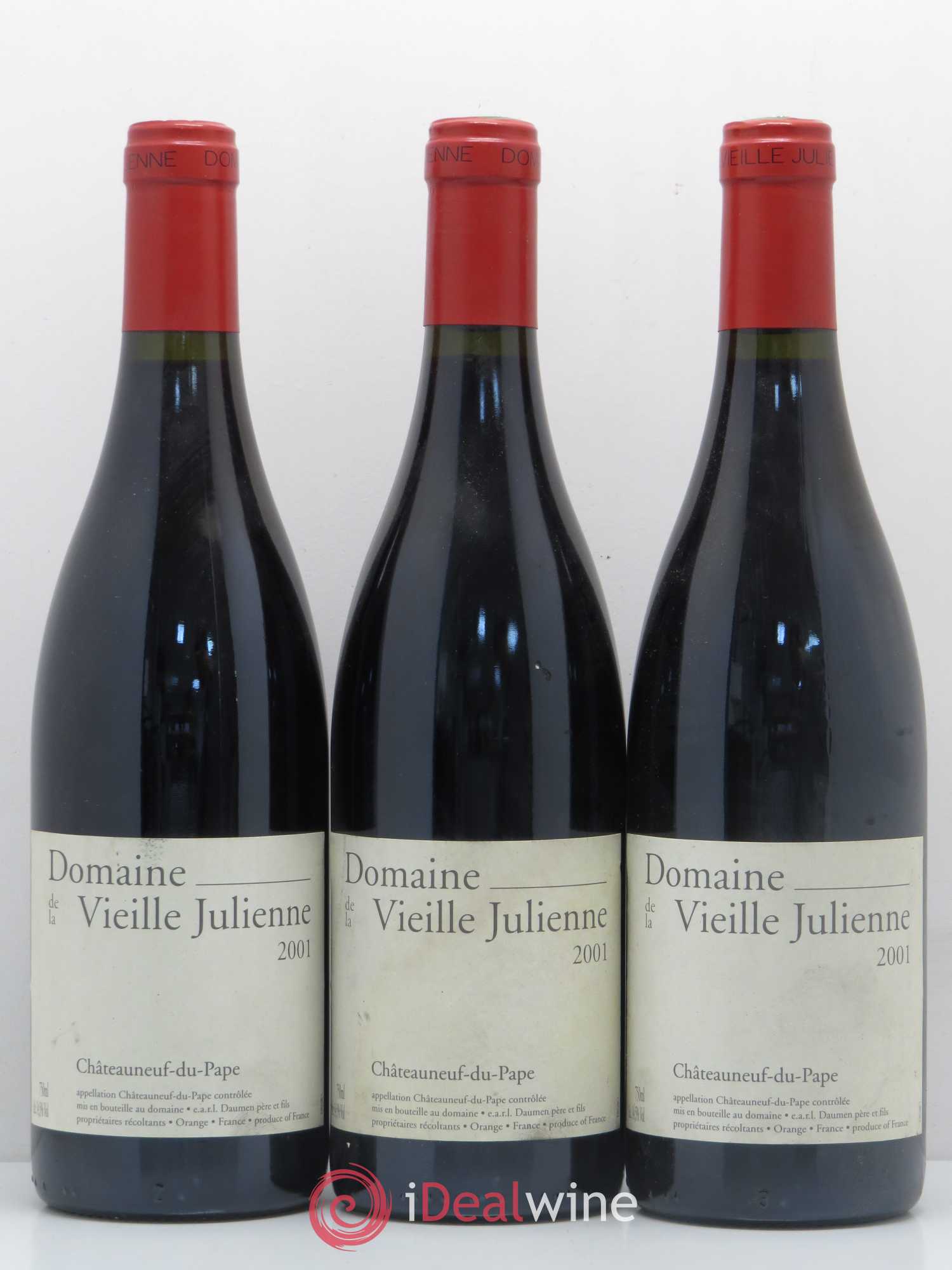 Châteauneuf-du-Pape Vieille Julienne (Domaine de la) Jean-Paul Daumen 2001 - Lot de 3 bouteilles - 0