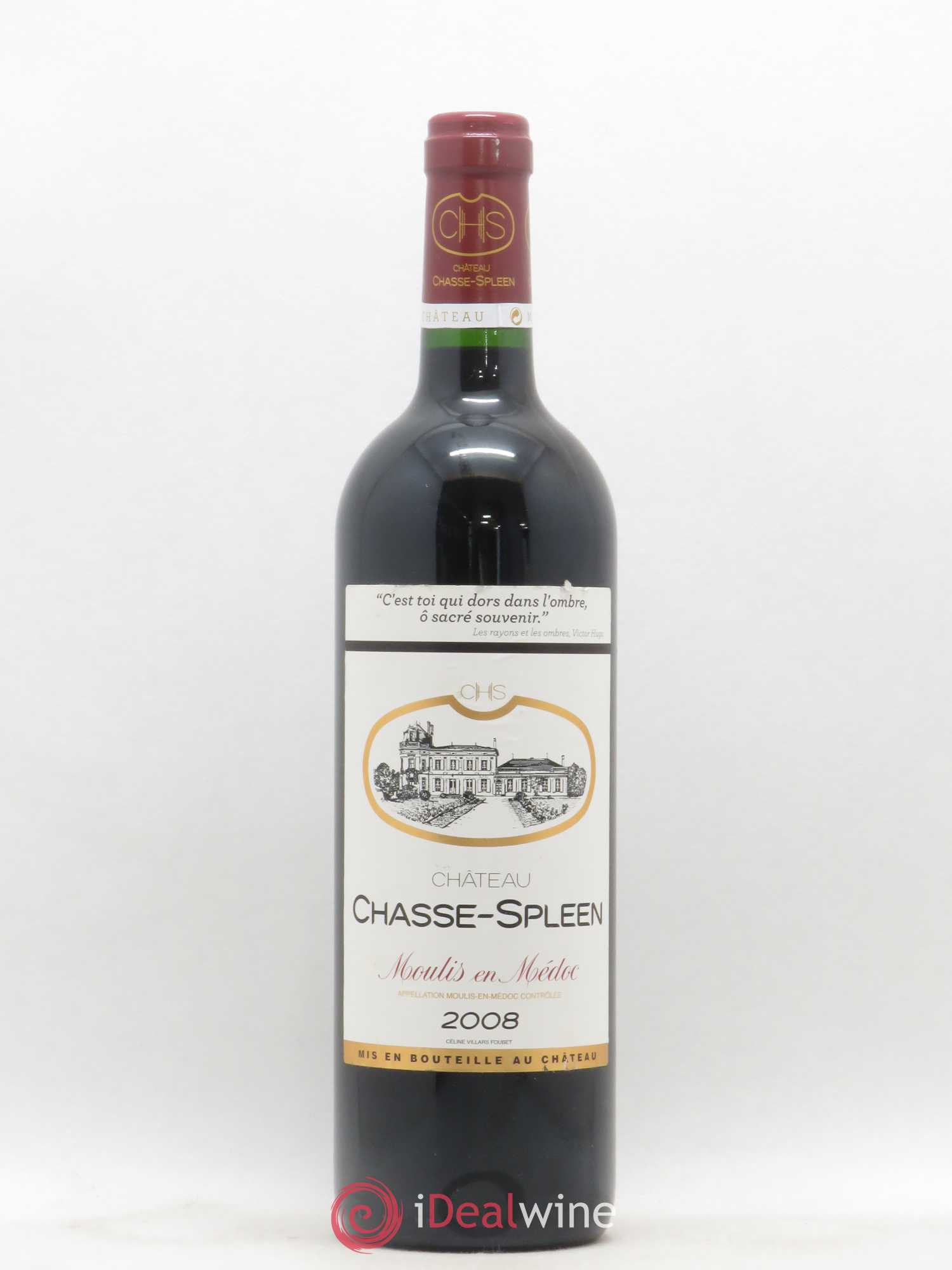 Château Chasse Spleen 2008 - Lot de 1 bouteille - 0