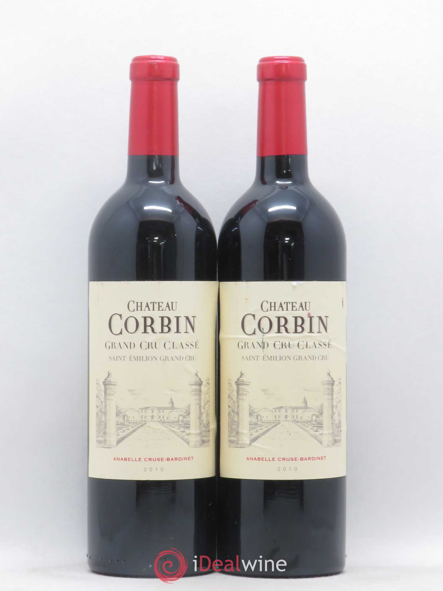 Château Corbin Grand Cru Classé 2010 - Lot de 2 bouteilles - 0