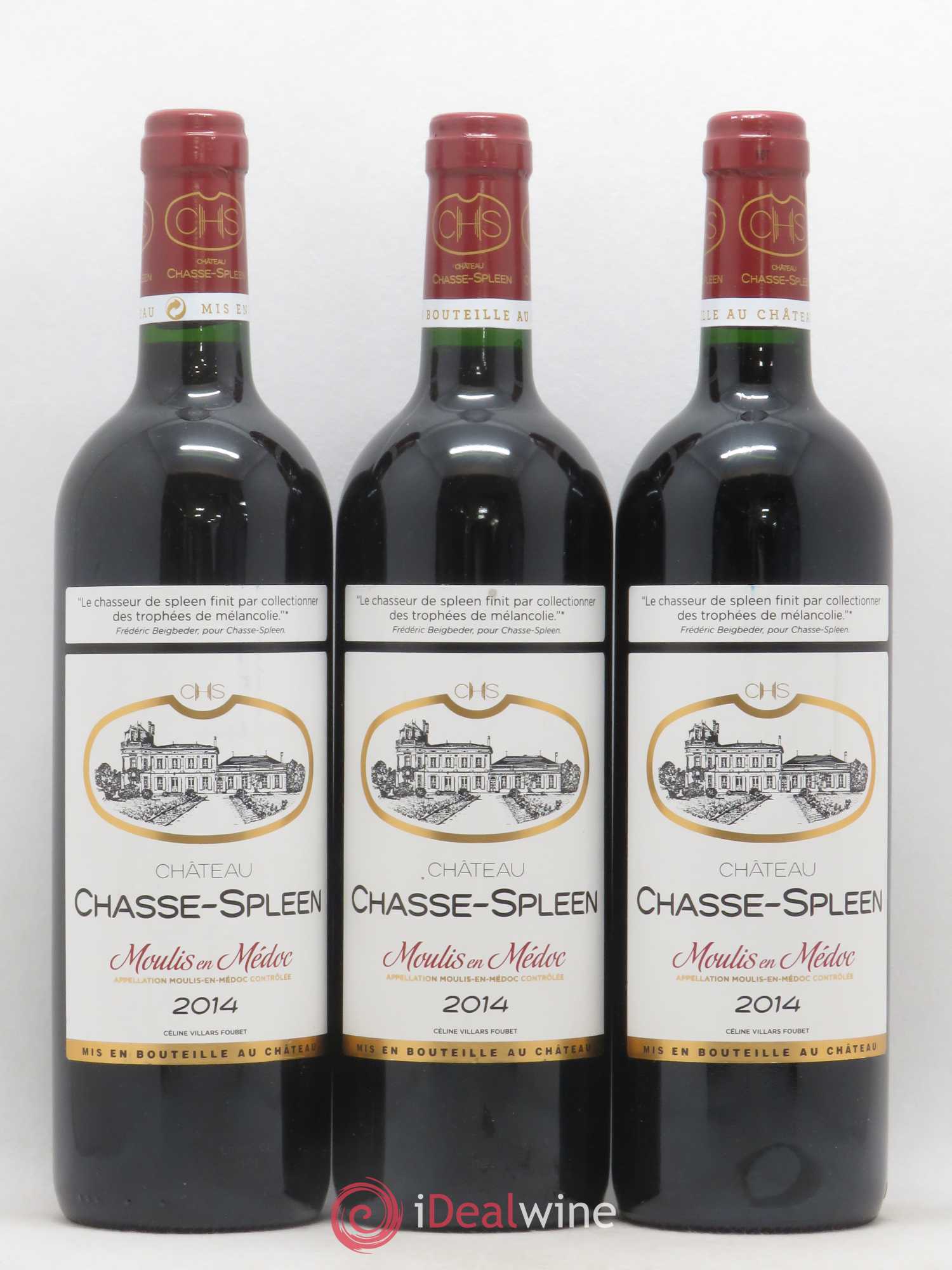 Château Chasse Spleen 2014 - Lot de 3 bouteilles - 0