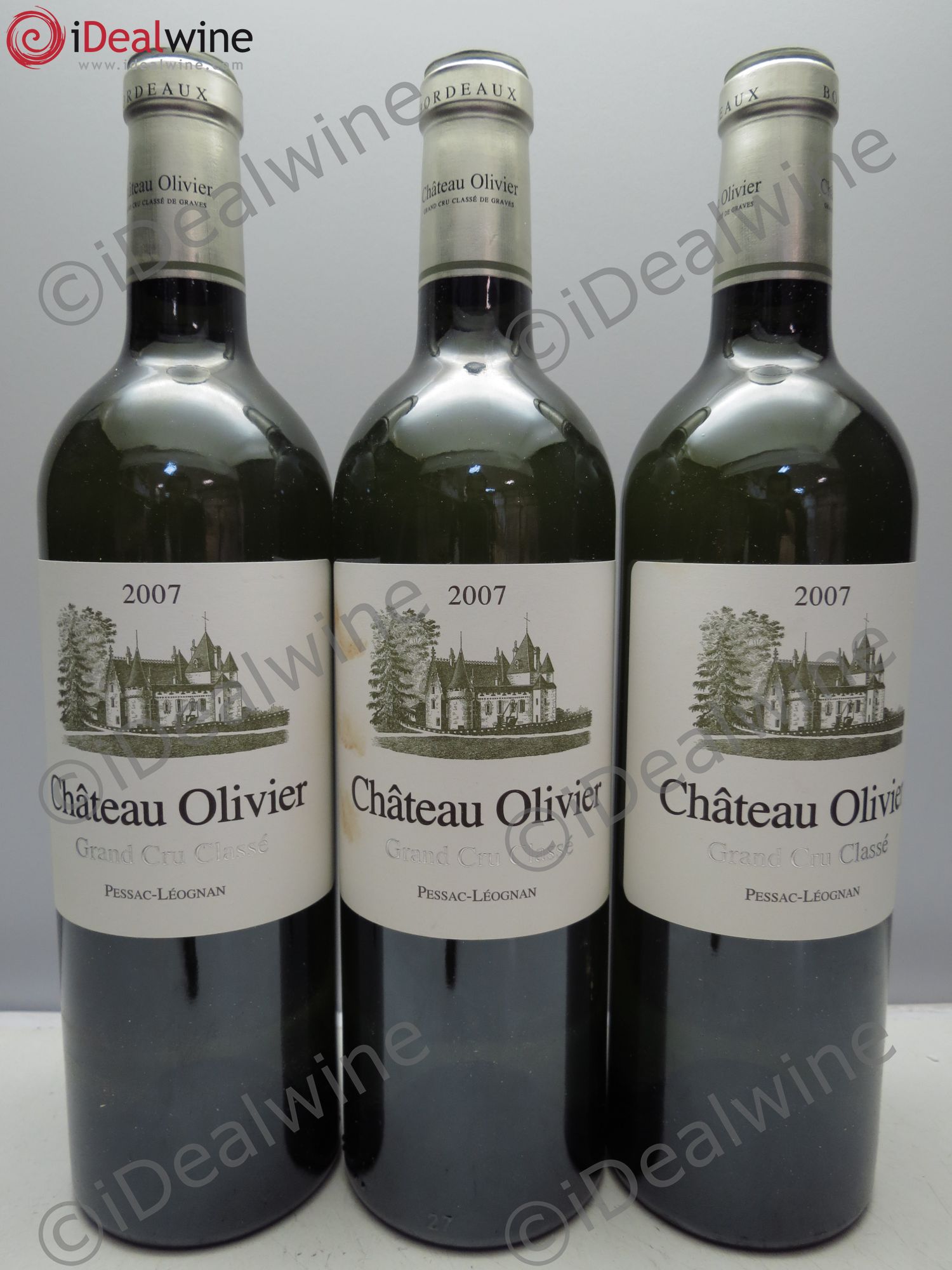 Château Olivier Cru Classé de Graves 2007 - Lot de 3 bouteilles - 0