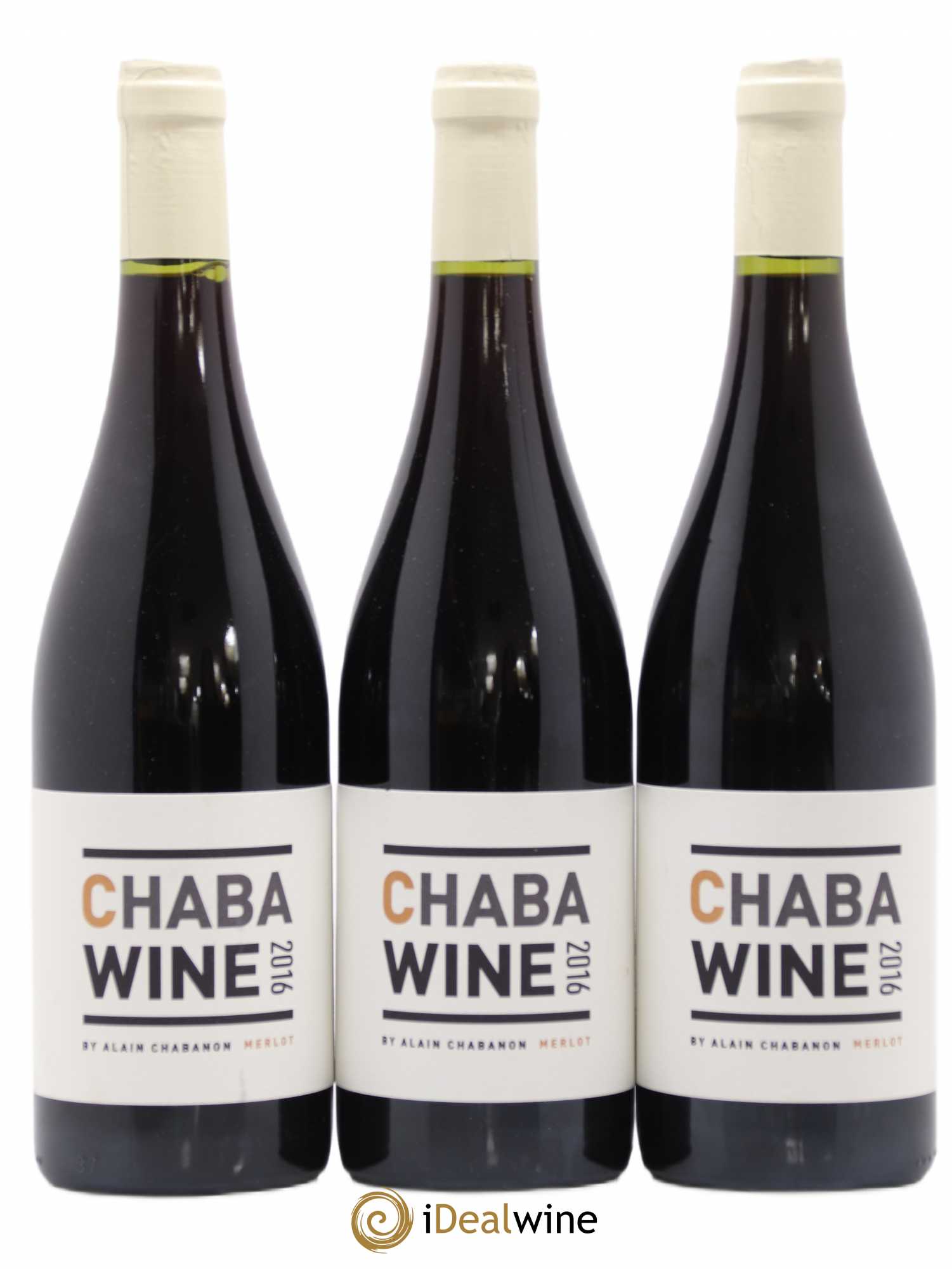 Languedoc Chabawine Merlot Alain Chabanon (sans prix de réserve) 2016 - Posten von 3 Flaschen - 0