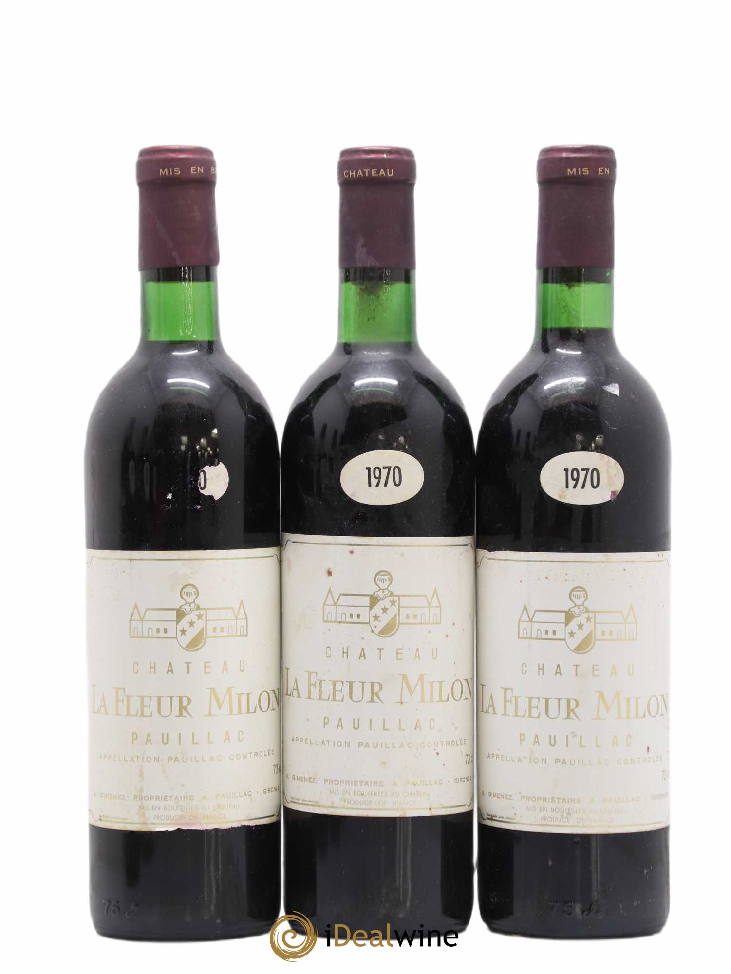 Château la Fleur Milon Cru Bourgeois  (sans prix de réserve) 1970 - Lot de 6 bouteilles - 1