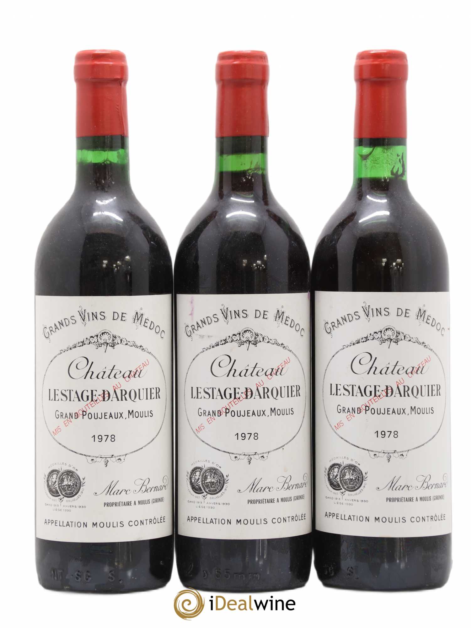 Moulis en Médoc château Lestage Darquier (sans prix de réserve) 1978 - Lot de 3 bouteilles - 0