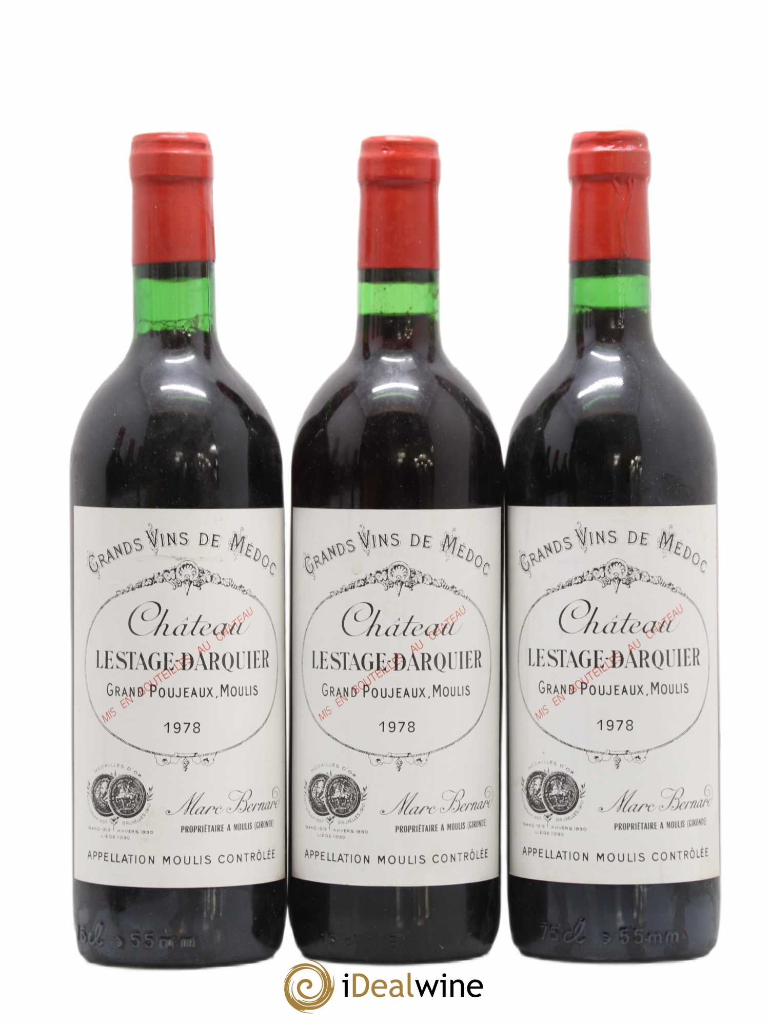 Moulis en Médoc château Lestage Darquier (sans prix de réserve) 1978 - Lot de 6 bouteilles - 1