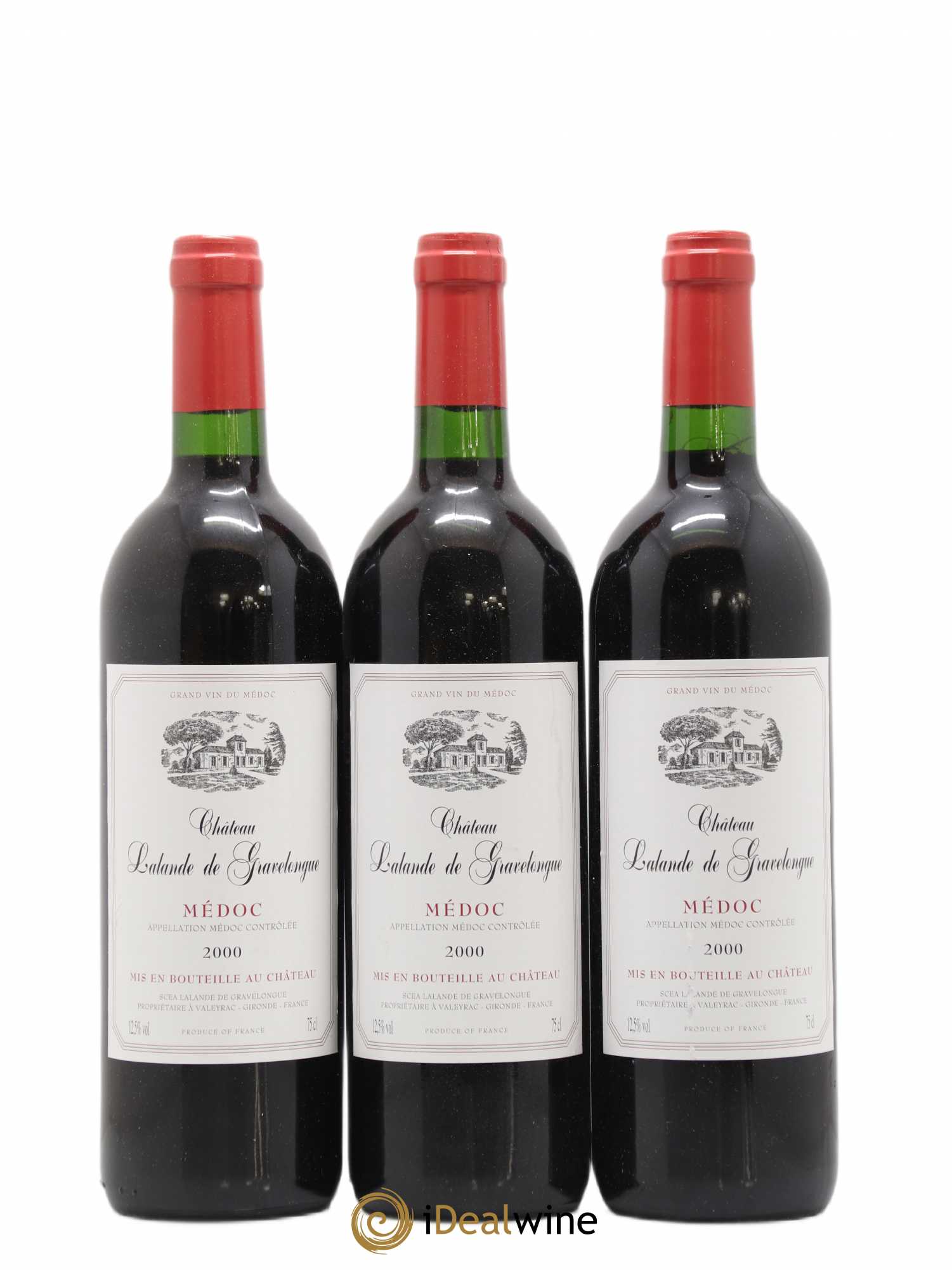 Médoc château Lalande de gravelongue (sans prix de réserve) 2000 - Posten von 3 Flaschen - 0