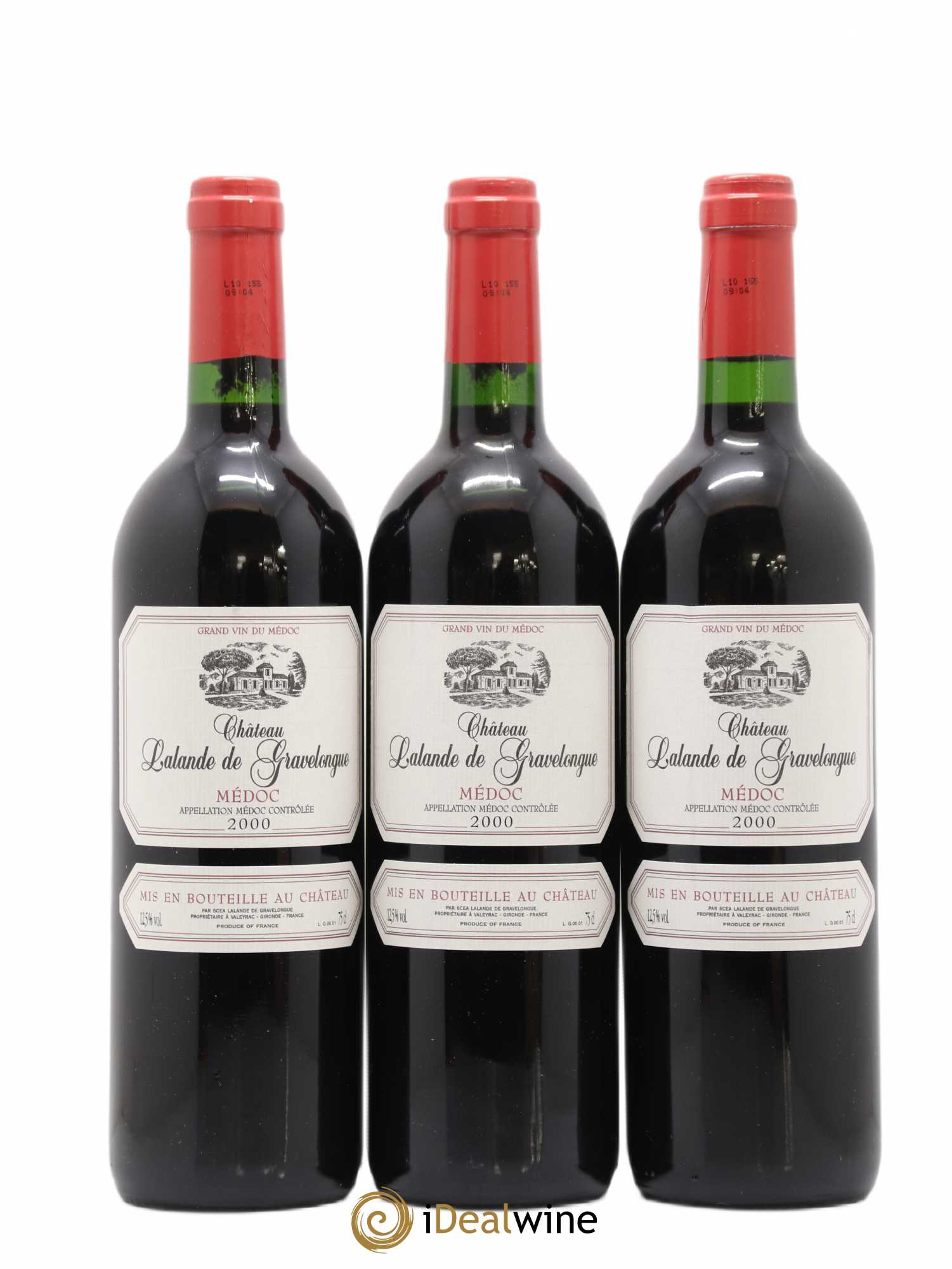 Médoc château Lalande de gravelongue (sans prix de réserve) 2000 - Lot de 6 bouteilles - 2