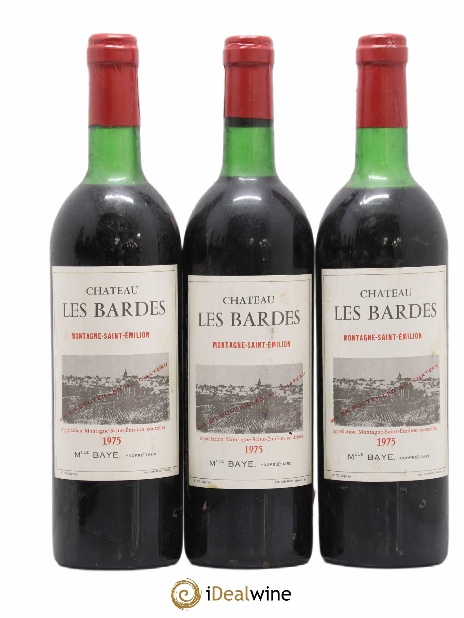 Montagne Saint-Émilion château les Bardes (sans prix de réserve) 1975 - Posten von 6 Flaschen - 1