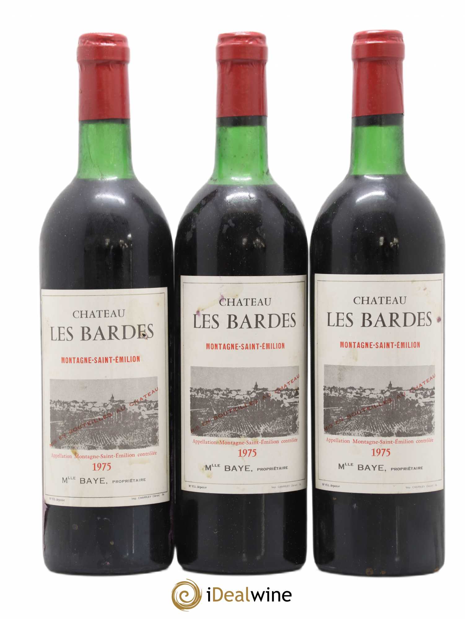 Montagne Saint-Émilion château les Bardes (sans prix de réserve) 1975 - Posten von 6 Flaschen - 2