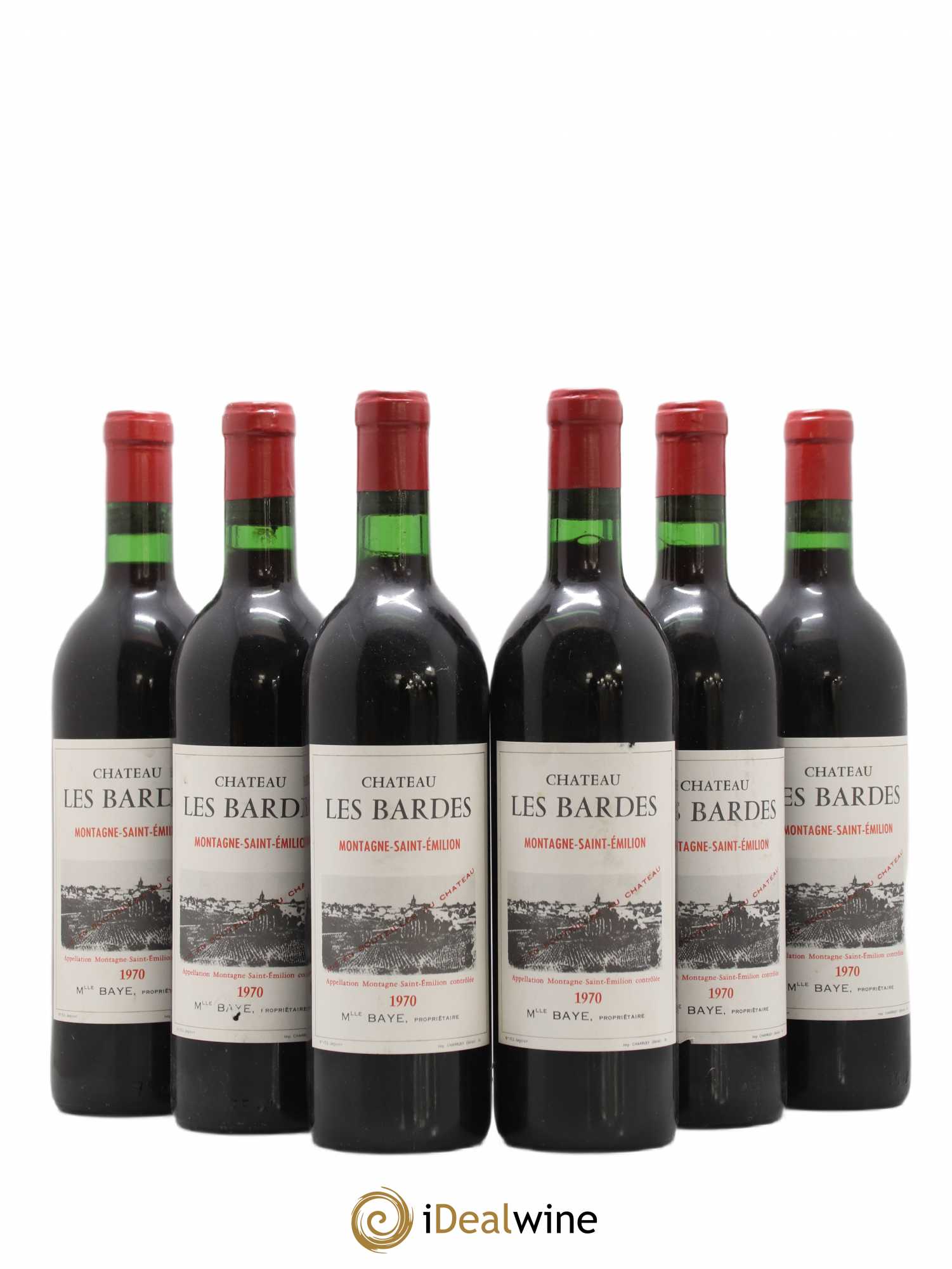 Montagne Saint-Émilion château les Bardes (sans prix de réserve) 1970 - Posten von 6 Flaschen - 0