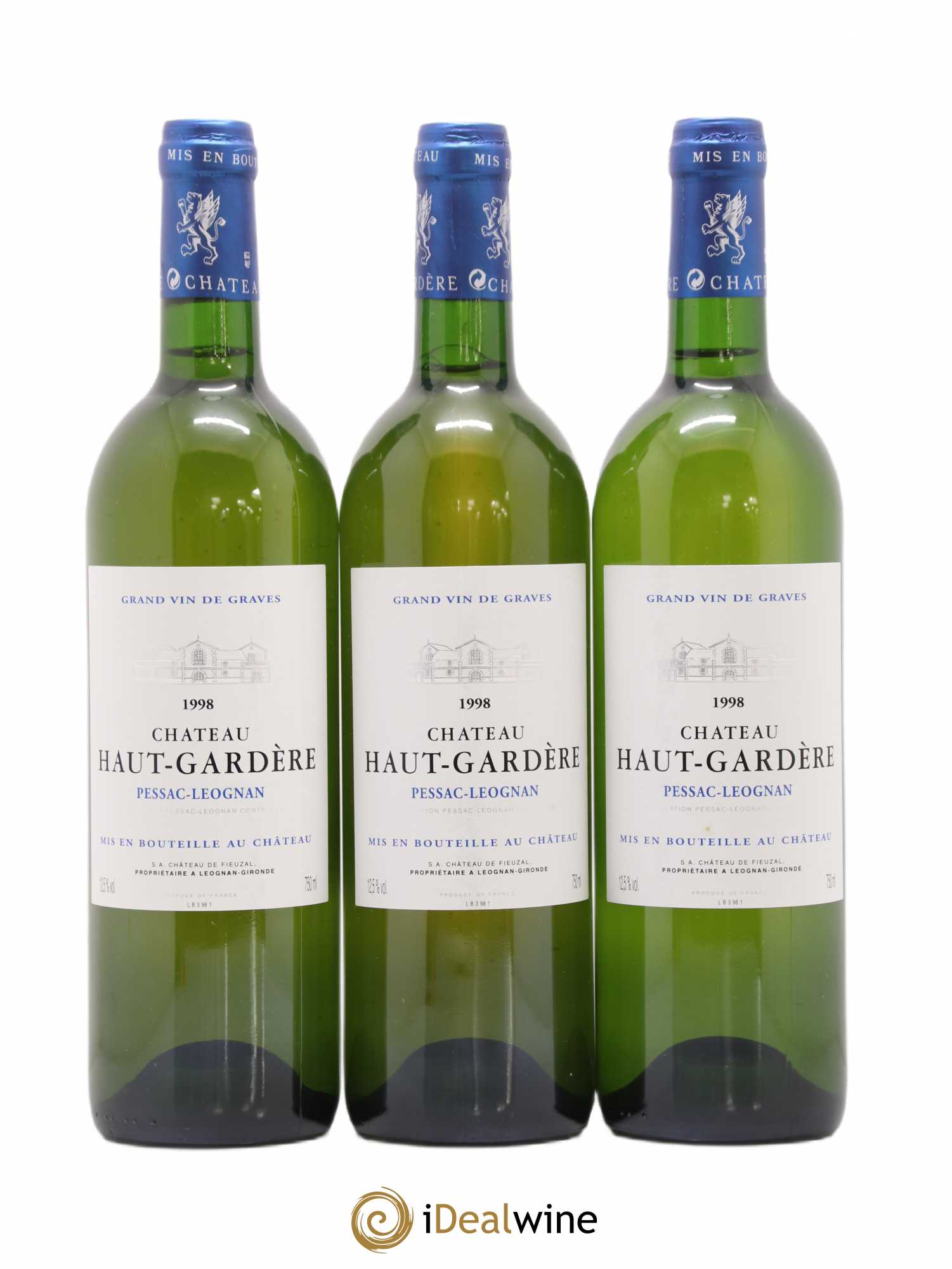 Château Haut-Gardère (sans prix de réserve) 1998 - Lot de 3 bouteilles - 0