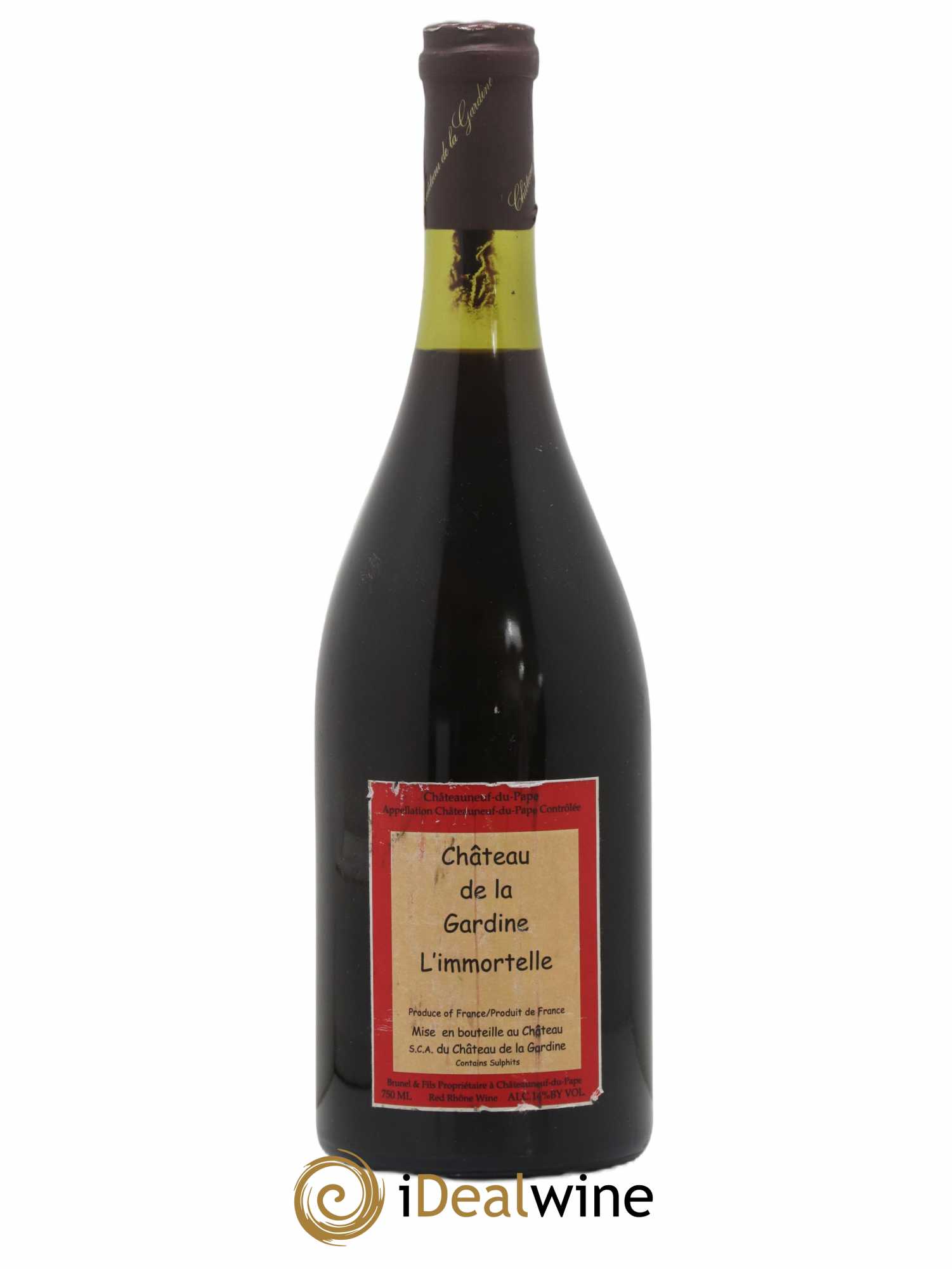 Châteauneuf-du-Pape Château de La Gardine L'Immortelle Famille Brunel 1998 - Lot de 1 bouteille - 1