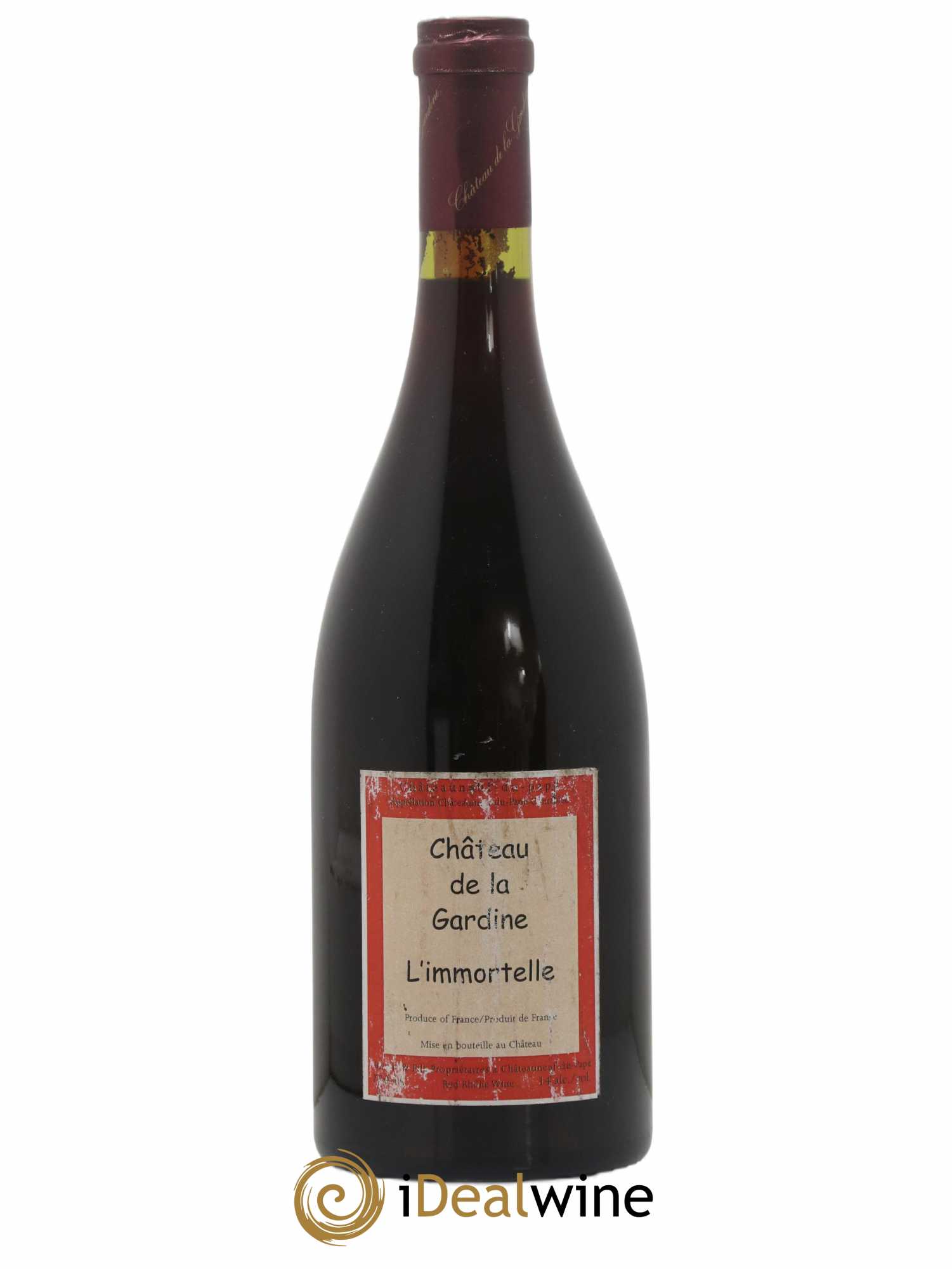 Châteauneuf-du-Pape Château de La Gardine L'Immortelle Famille Brunel 1999 - Lot de 1 bouteille - 1