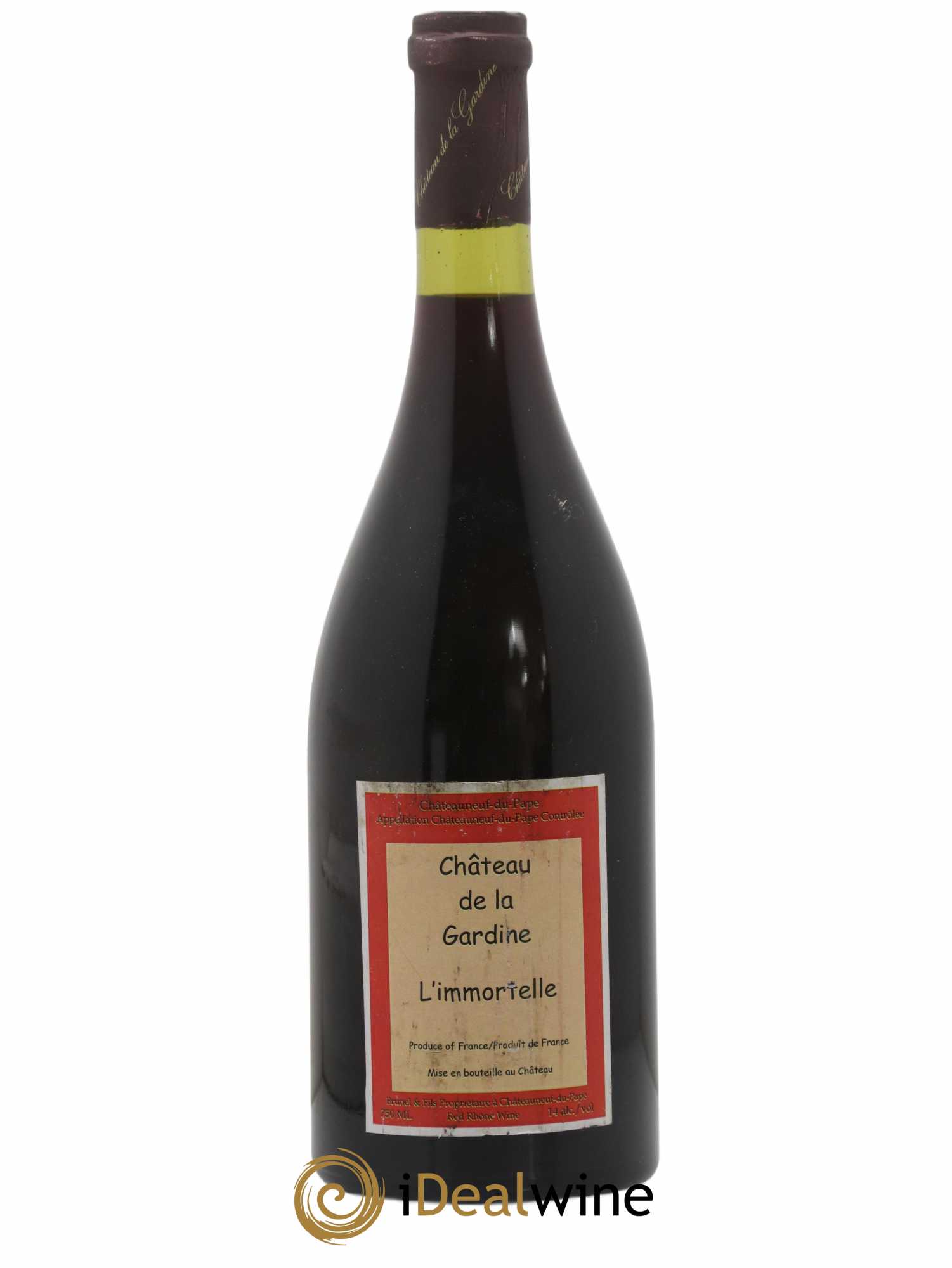 Châteauneuf-du-Pape Château de La Gardine L'Immortelle Famille Brunel 1999 - Lot de 1 bouteille - 1