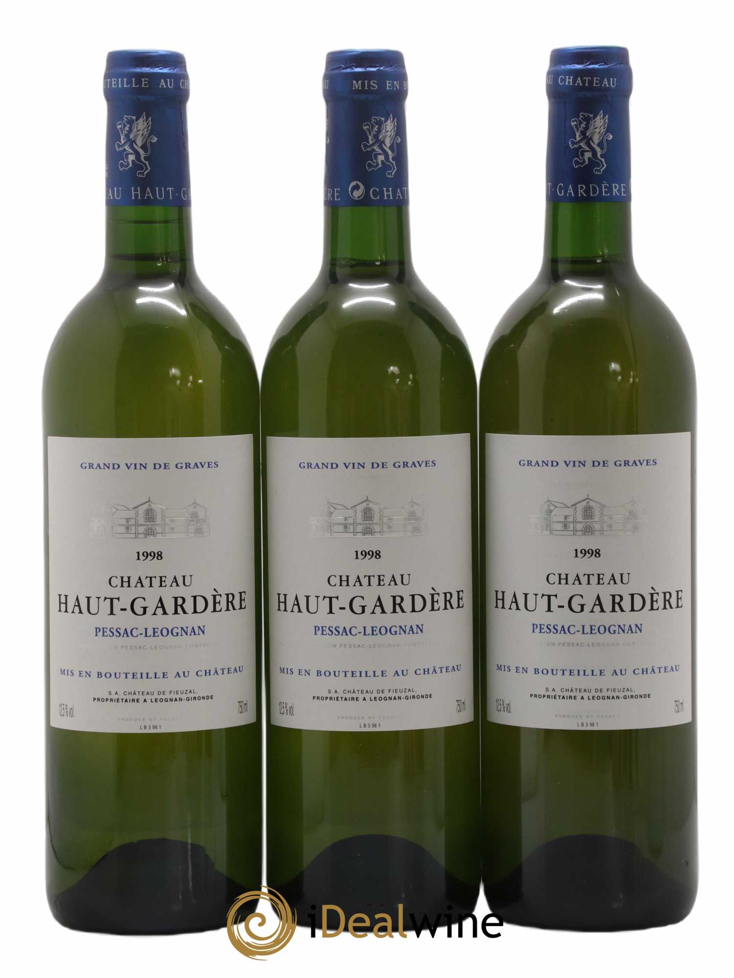 Château Haut-Gardère (sans prix de réserve) 1998 - Lot de 3 bouteilles - 0