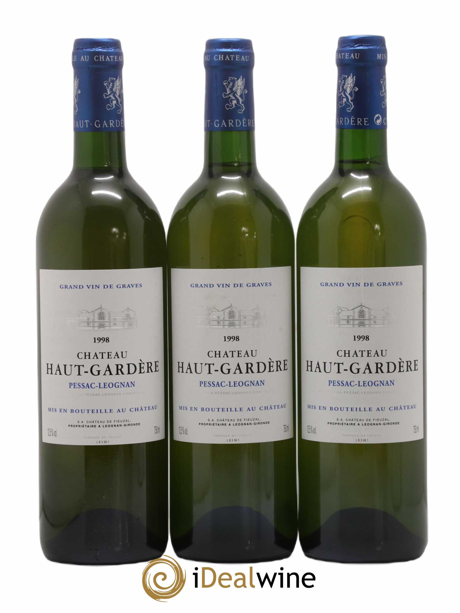 Château Haut-Gardère (sans prix de réserve) 1998 - Lot de 3 bouteilles - 0