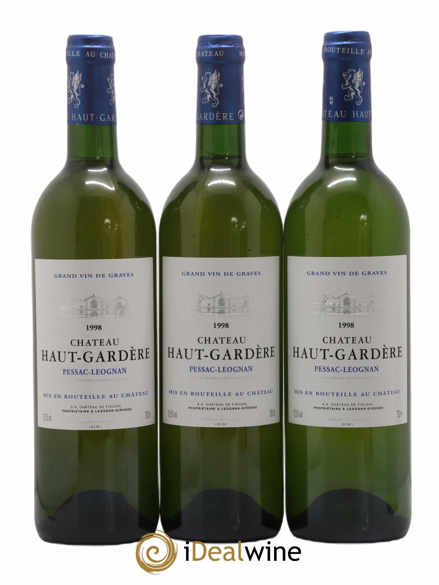 Château Haut-Gardère (sans prix de réserve) 1998 - Lot de 3 bouteilles - 4