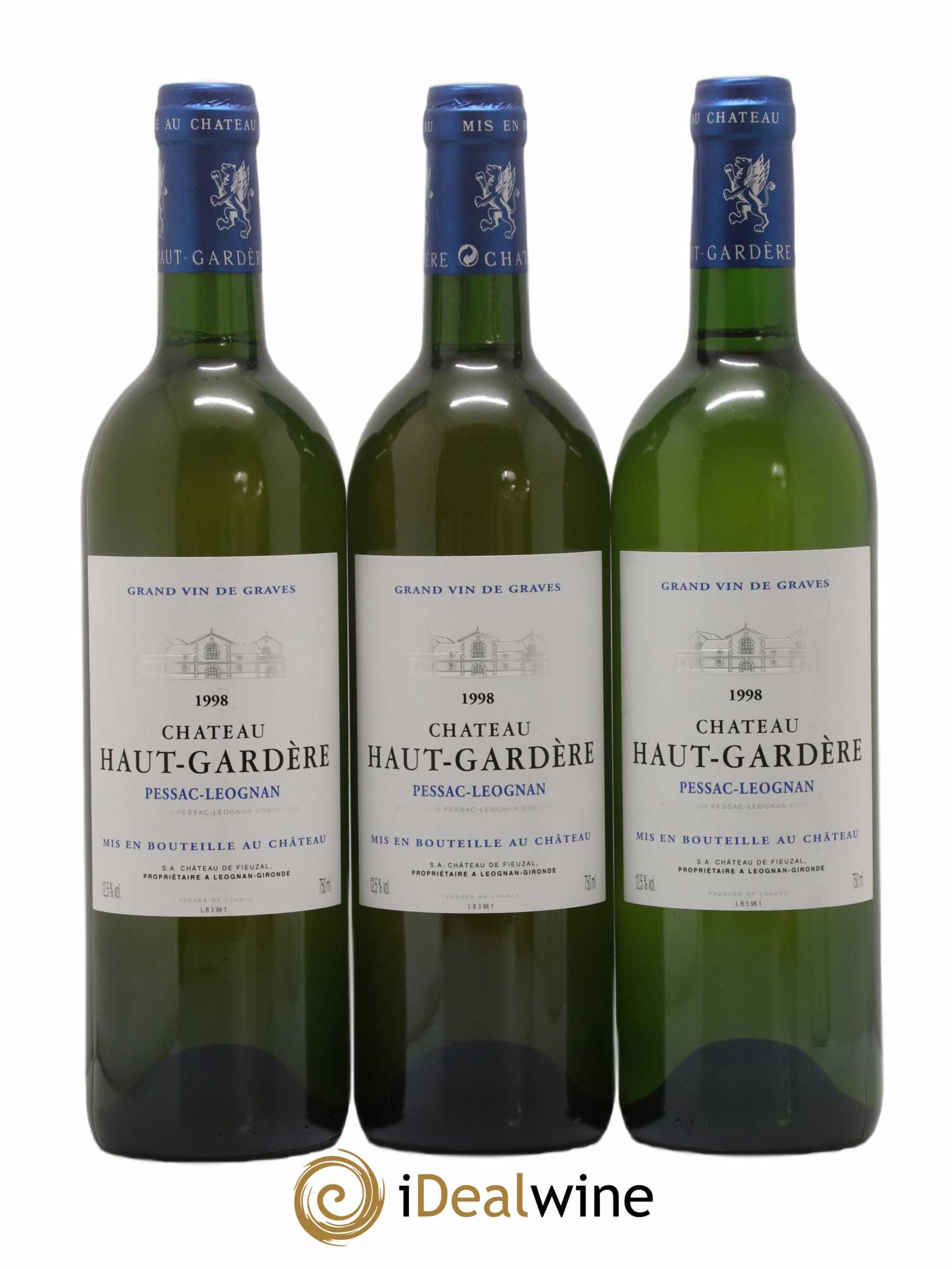 Château Haut-Gardère (sans prix de réserve) 1998 - Lot de 3 bouteilles - 0