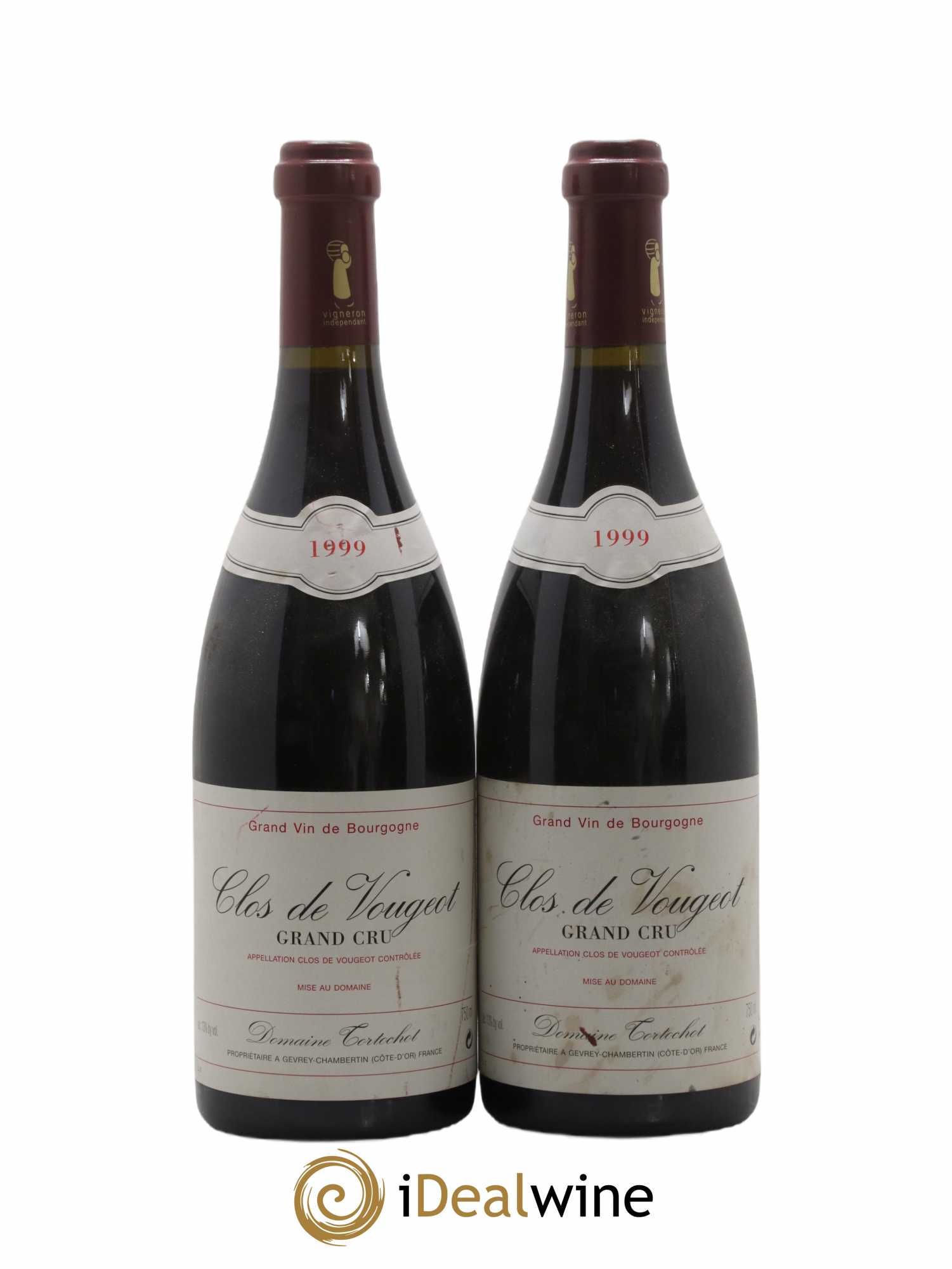 Clos de Vougeot Grand Cru Tortochot (Domaine) 1999 - Lot de 2 bouteilles - 0
