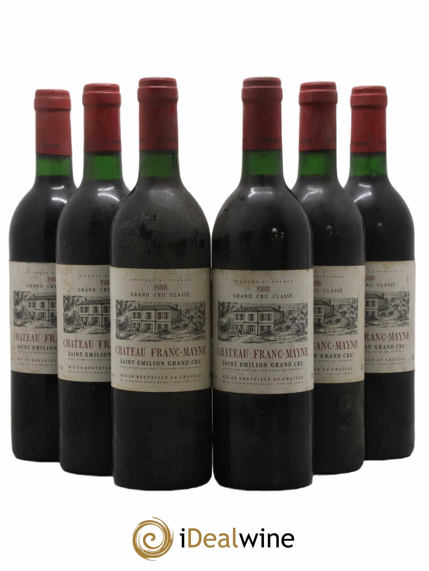 Château Franc Mayne Grand Cru Classé 1988 - Lot de 6 bouteilles - 0