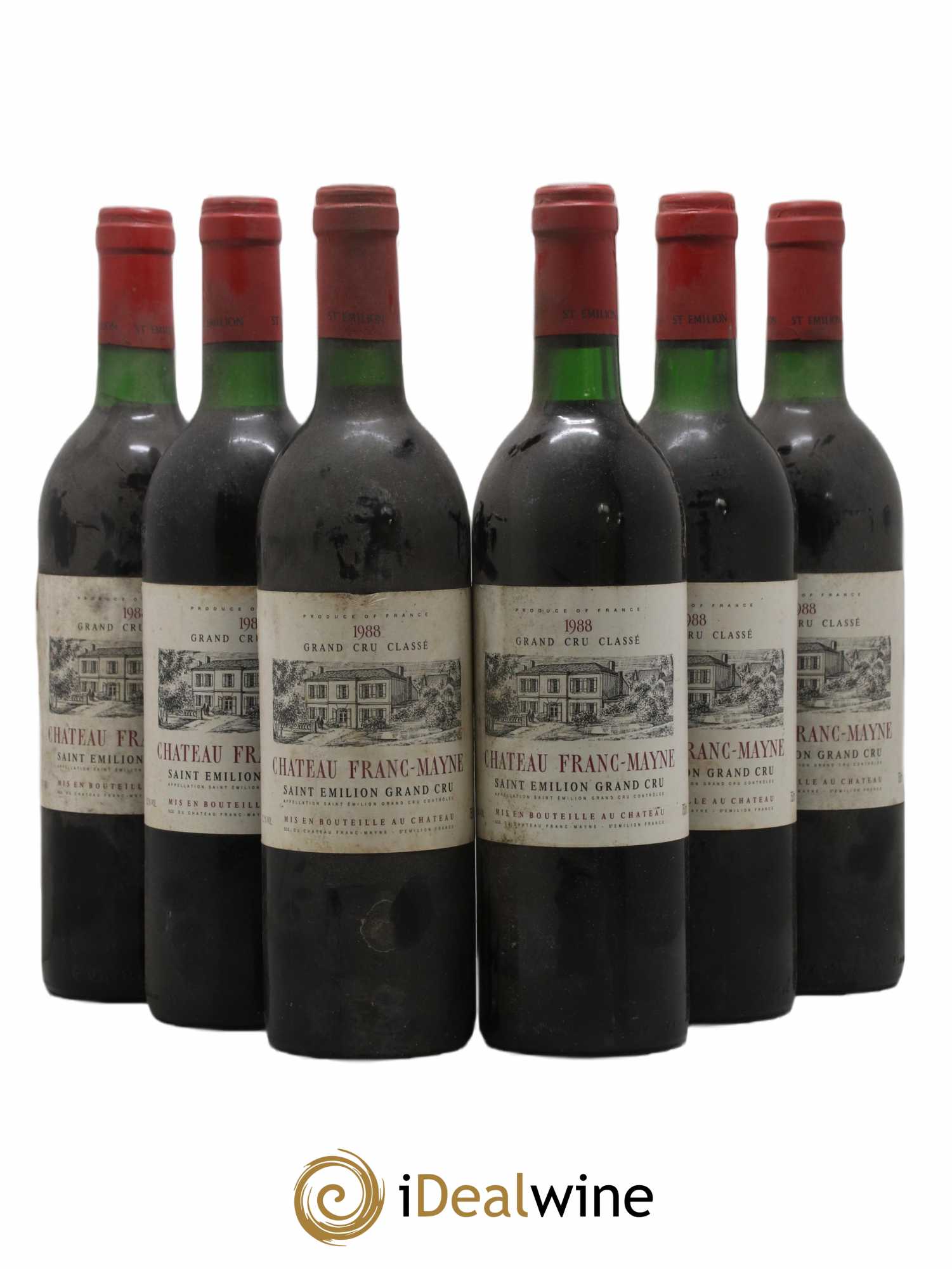 Château Franc Mayne Grand Cru Classé 1988 - Lot de 6 bouteilles - 0