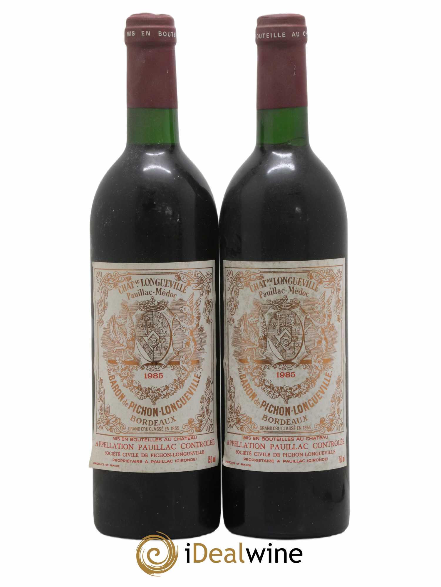 Pichon Longueville Baron 2ème Grand Cru Classé 1985 - Lot de 2 bouteilles - 0