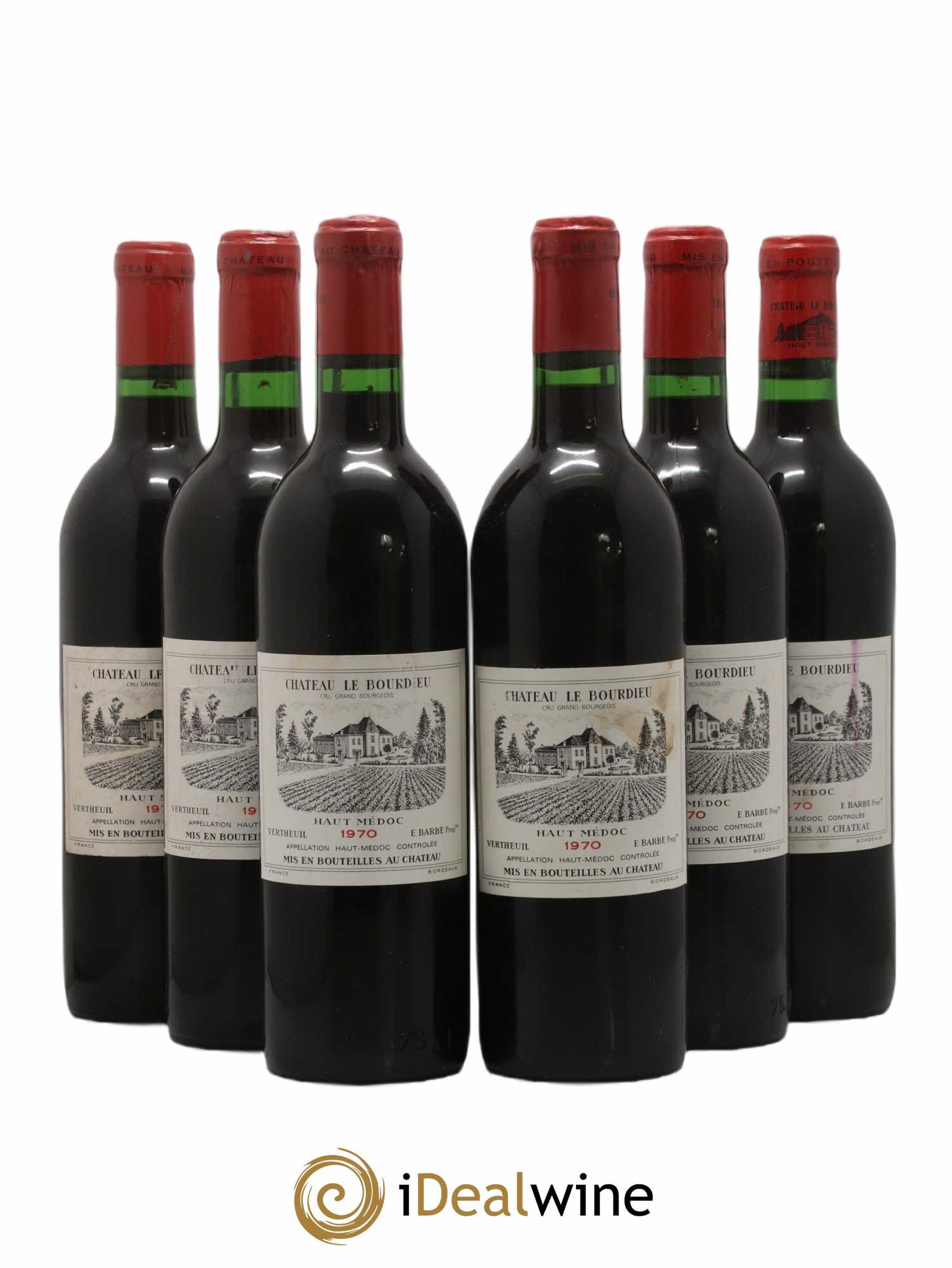 Château le Bourdieu Cru Bourgeois 1970 - Lot de 6 bouteilles - 0