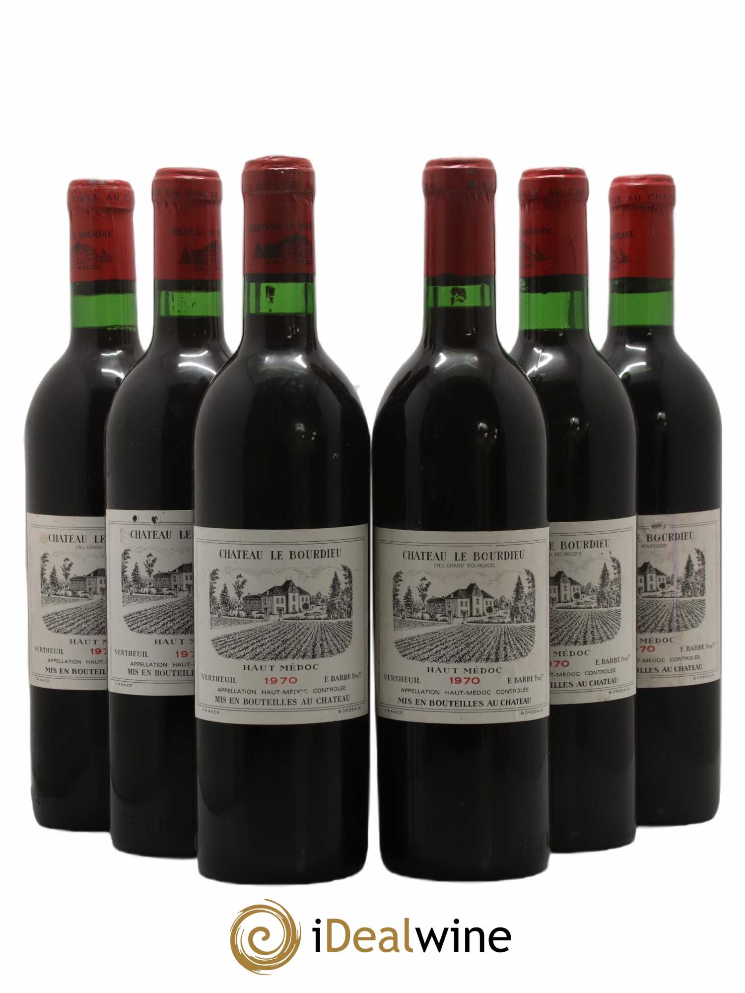 Château le Bourdieu Cru Bourgeois 1970 - Lot de 6 bouteilles - 0