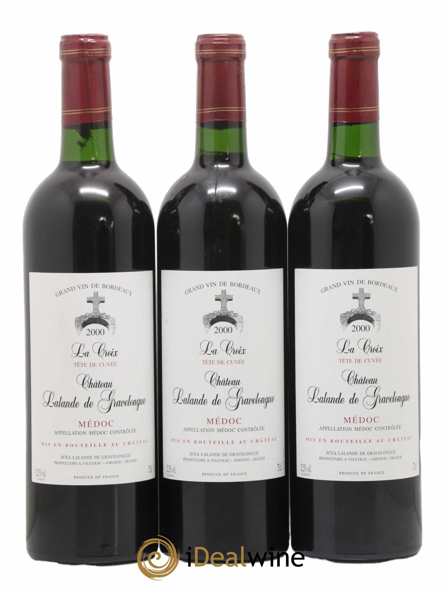 Bordeaux Lalande de Gravelongue Tête de Cuvée La Croix (sans prix de réserve) 2000 - Posten von 6 Flaschen - 2