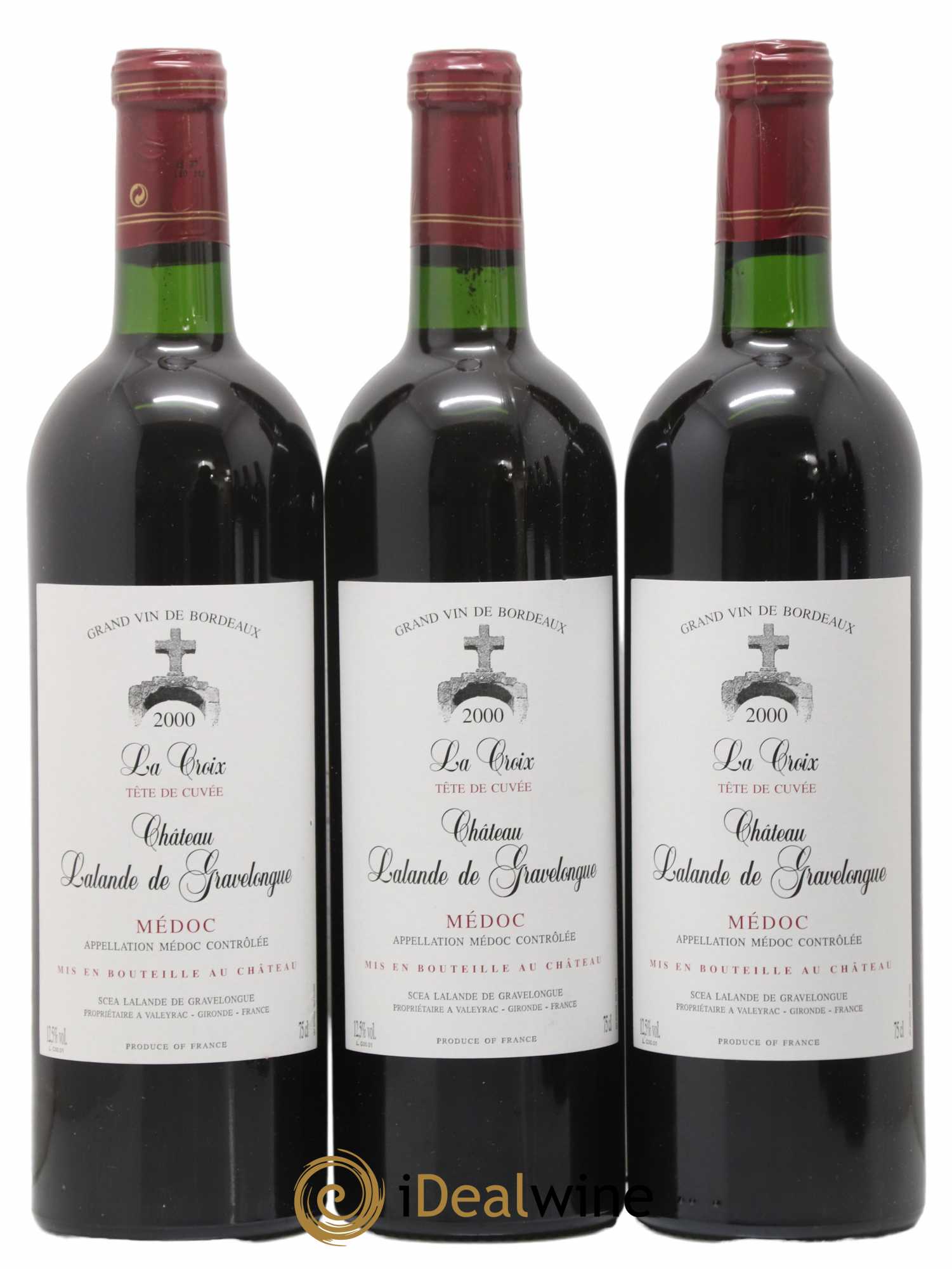 Bordeaux Lalande de Gravelongue Tête de Cuvée La Croix (sans prix de réserve) 2000 - Posten von 6 Flaschen - 1