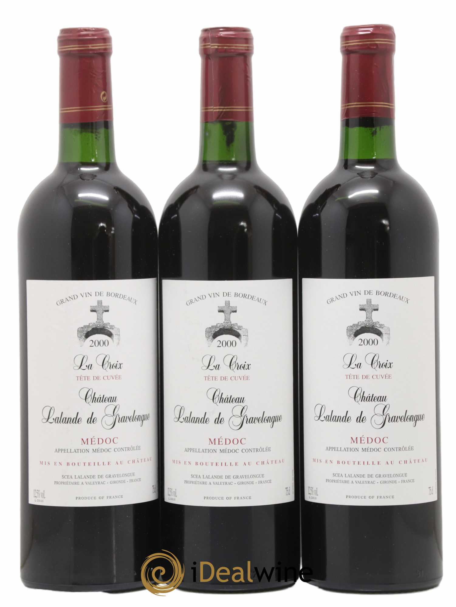 Bordeaux Lalande de Gravelongue Tête de Cuvée La Croix (sans prix de réserve) 2000 - Posten von 6 Flaschen - 2
