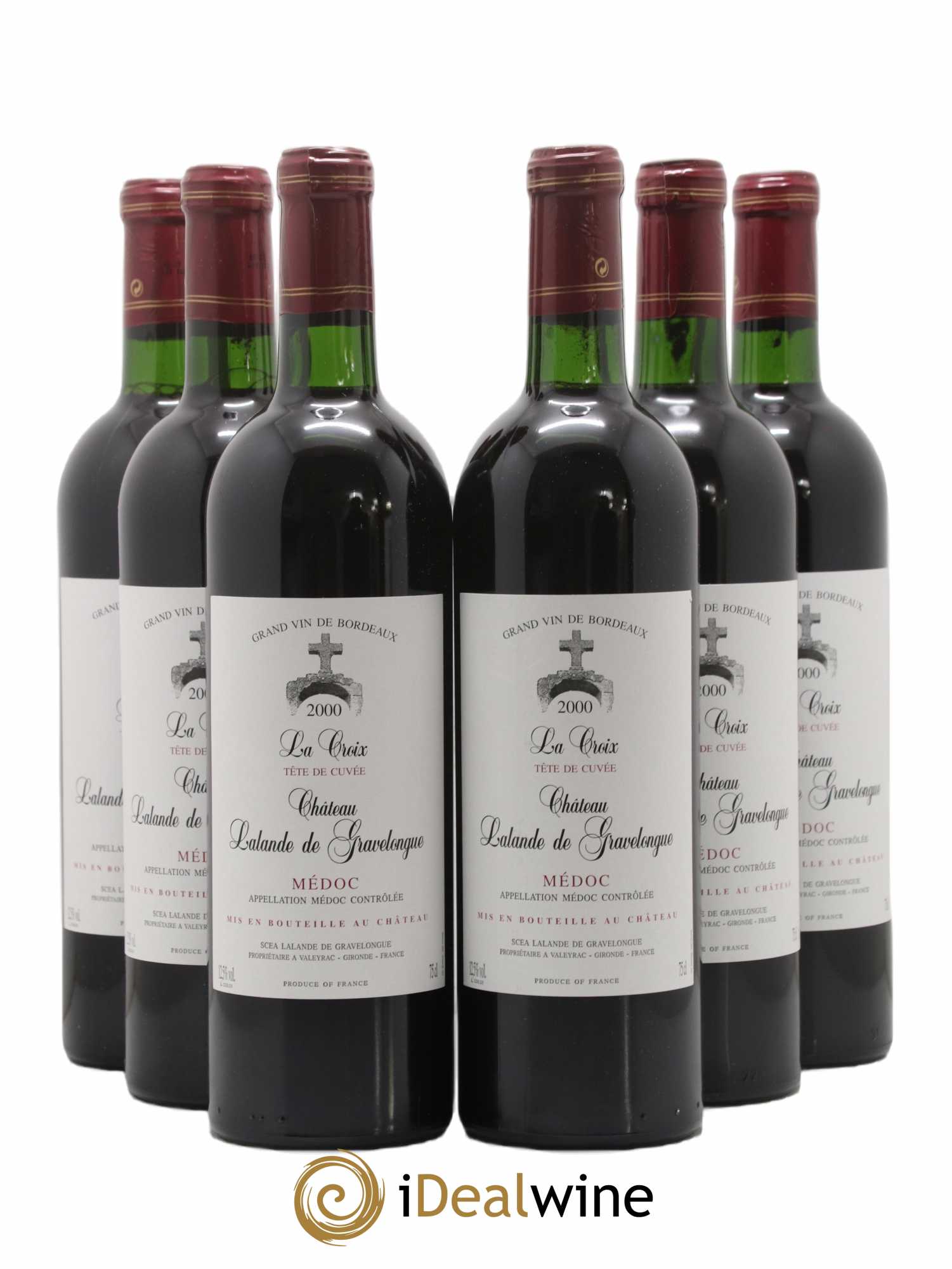 Bordeaux Lalande de Gravelongue Tête de Cuvée La Croix (sans prix de réserve) 2000 - Posten von 6 Flaschen - 0