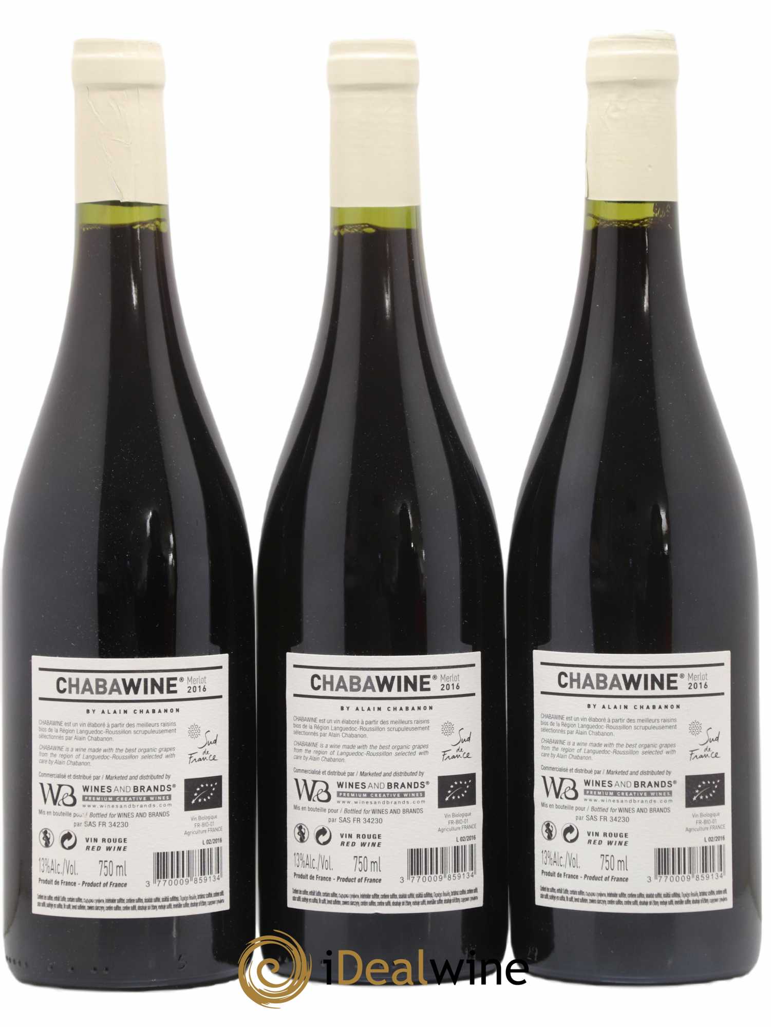 Vin de France Chabawine Alain Chabanon (sans prix de réserve) 2016 - Posten von 3 Flaschen - 1